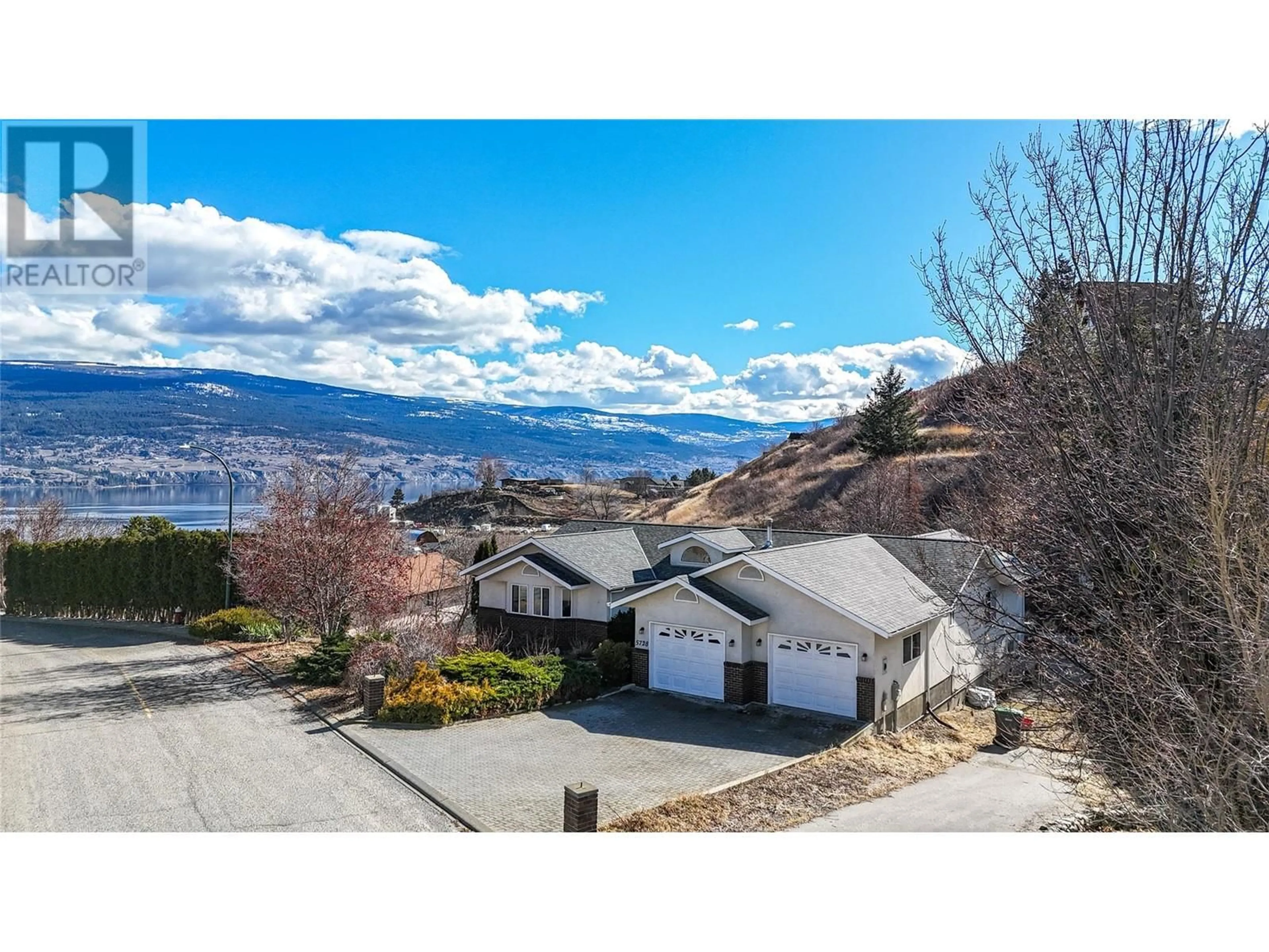 A pic from outside/outdoor area/front of a property/back of a property/a pic from drone, mountain view for 5728 CLARK STREET, Summerland British Columbia V0H1Z4