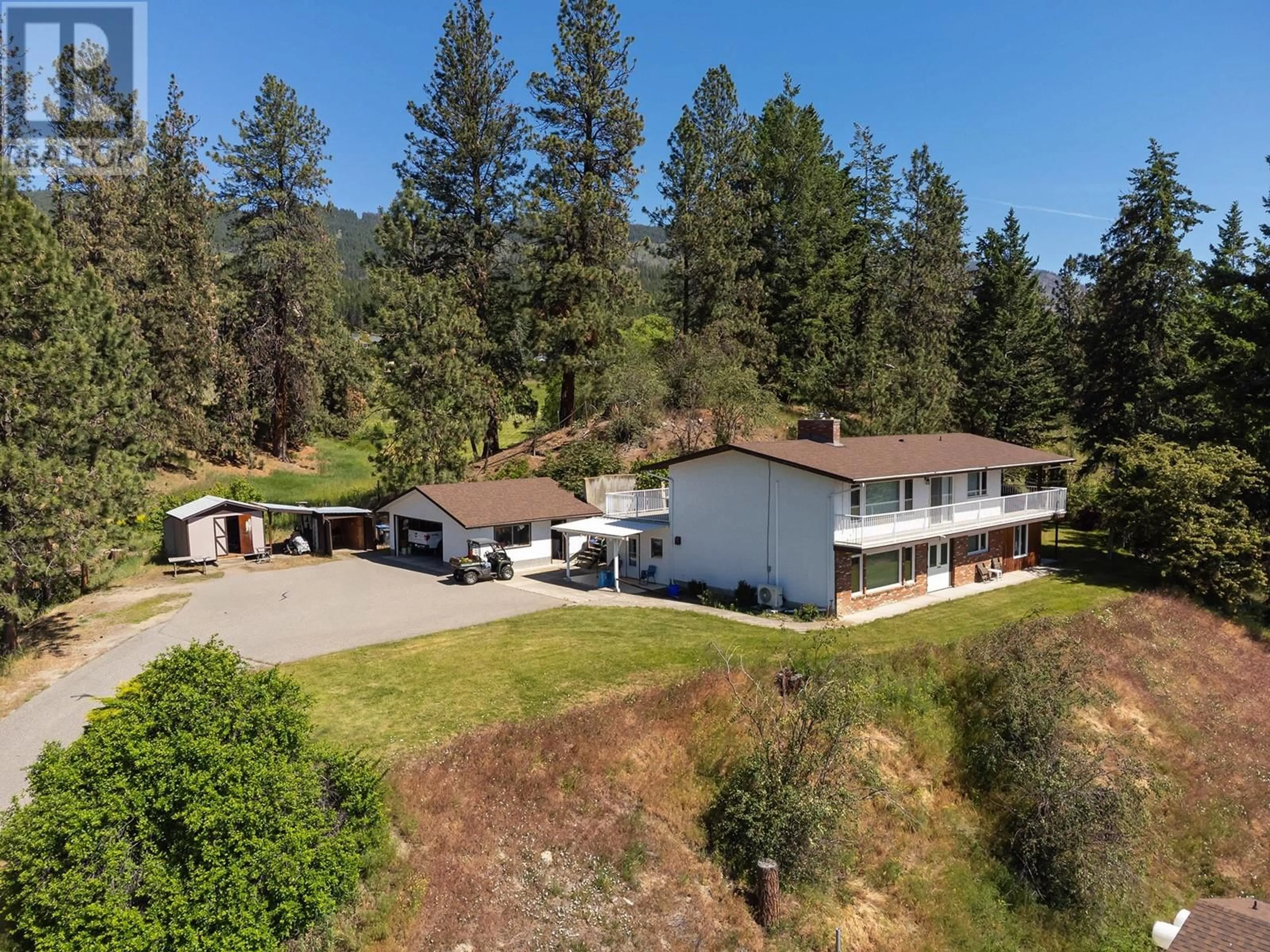 A pic from outside/outdoor area/front of a property/back of a property/a pic from drone, mountain view for 3101 ELLIOTT ROAD, West Kelowna British Columbia V4T1M2