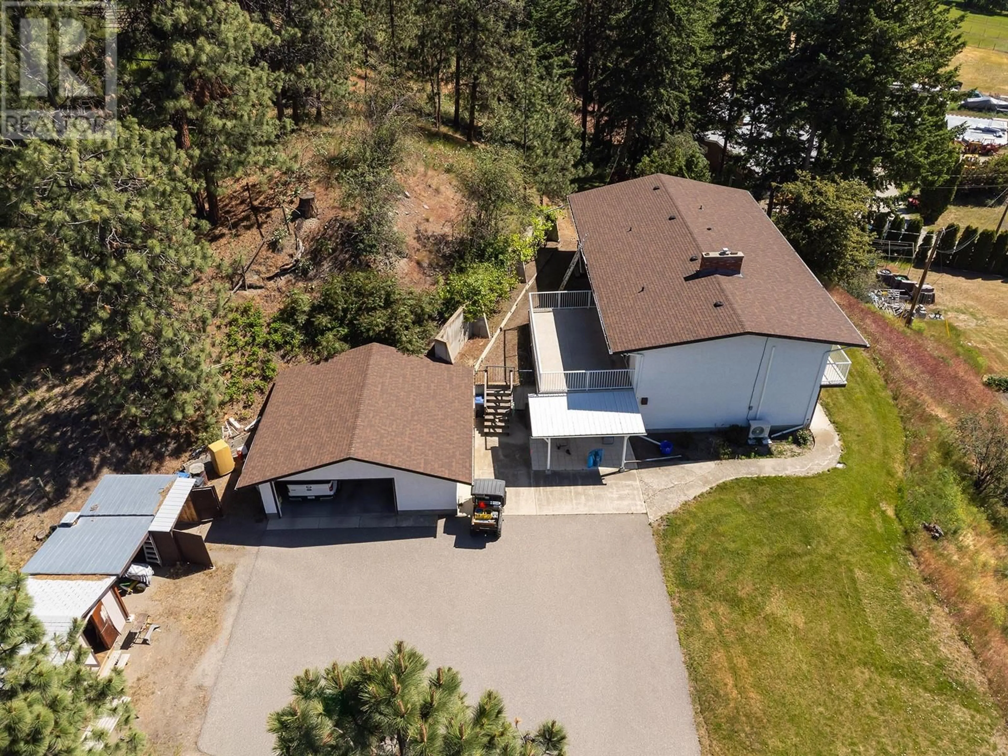 A pic from outside/outdoor area/front of a property/back of a property/a pic from drone, unknown for 3101 ELLIOTT ROAD, West Kelowna British Columbia V4T1M2