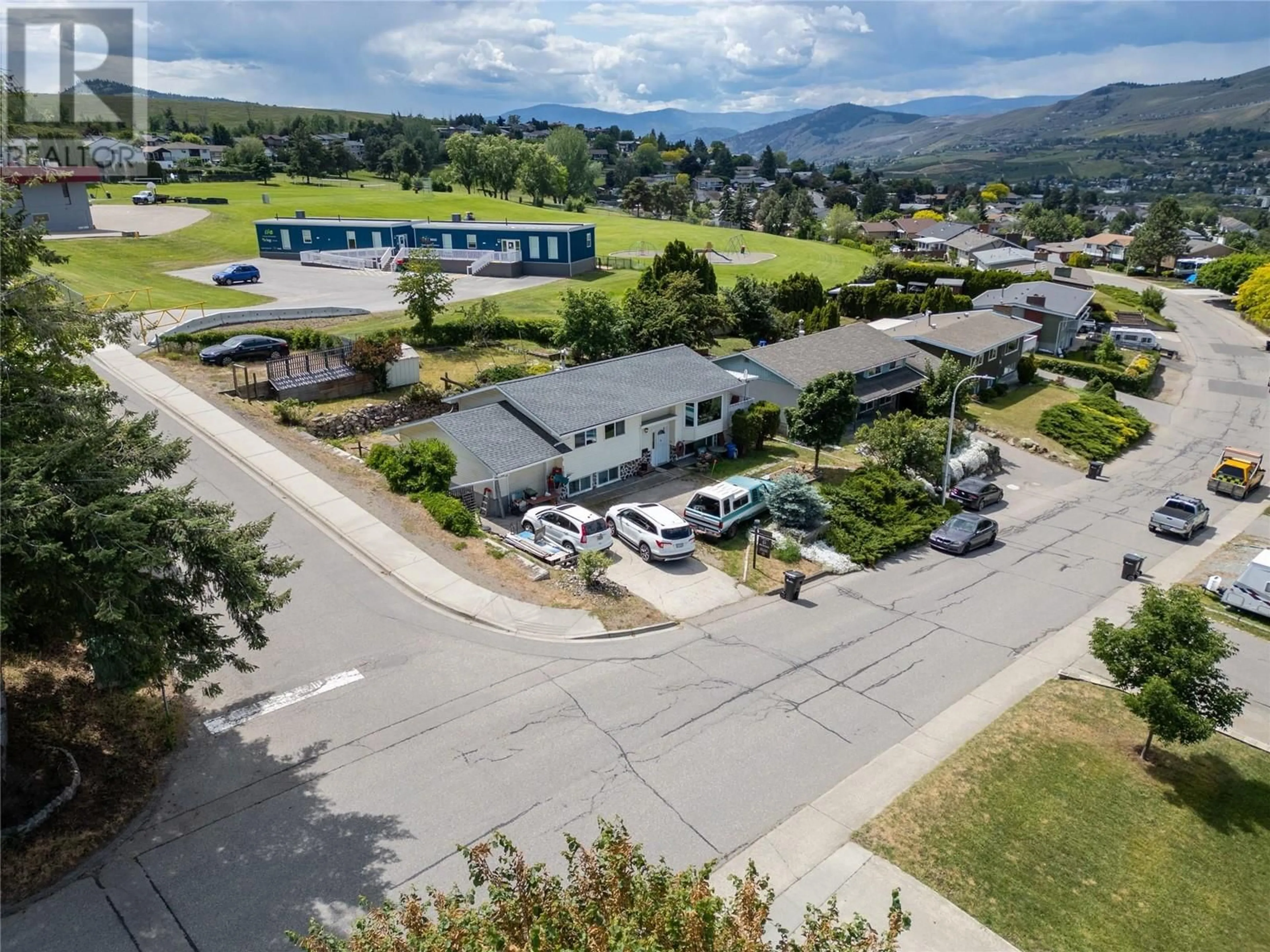 A pic from outside/outdoor area/front of a property/back of a property/a pic from drone, mountain view for 3700 17 AVE OTHER, Vernon British Columbia V1T1C1