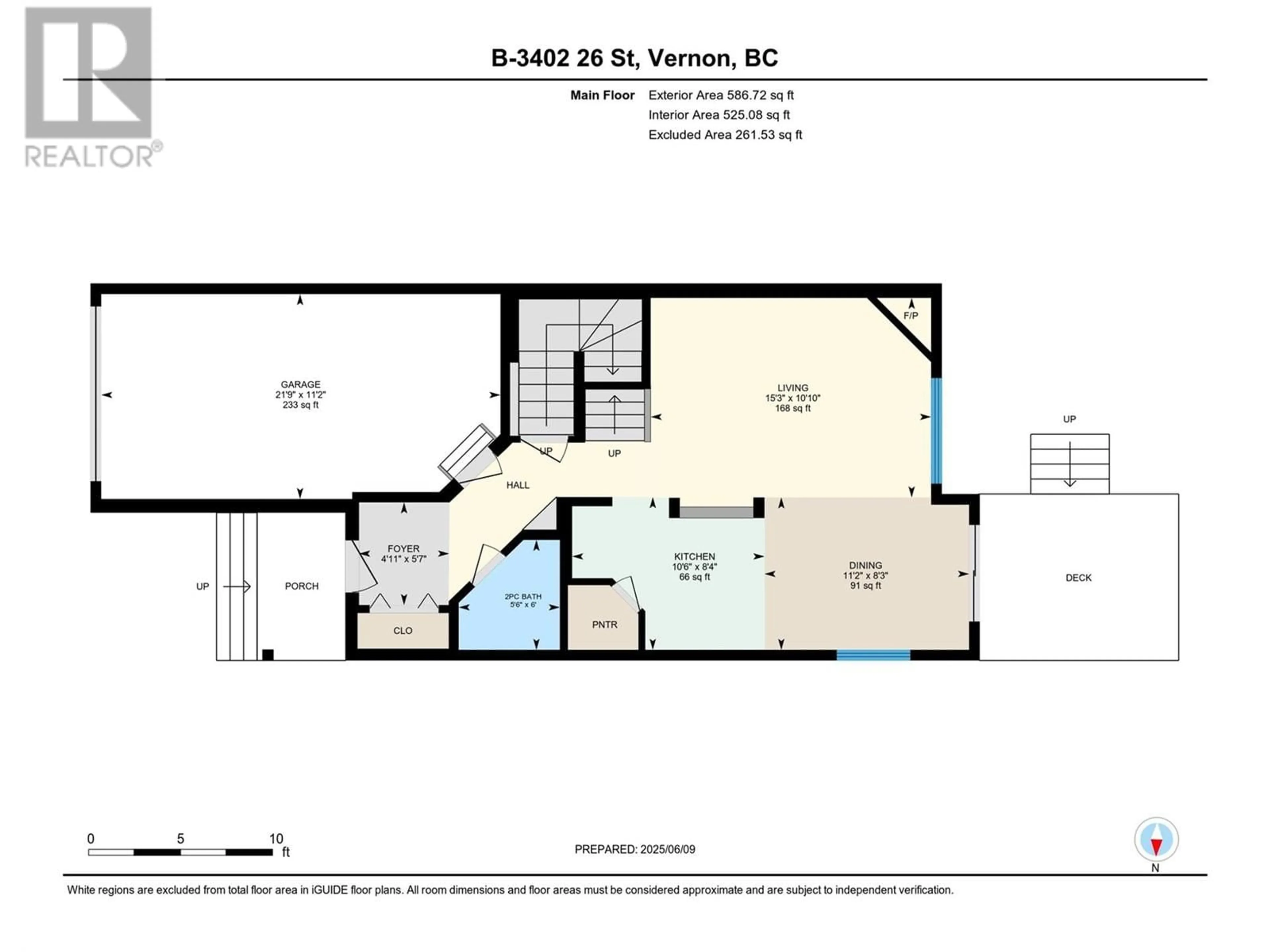 Floor plan for B - 3402 26 STREET, Vernon British Columbia V1T4V3