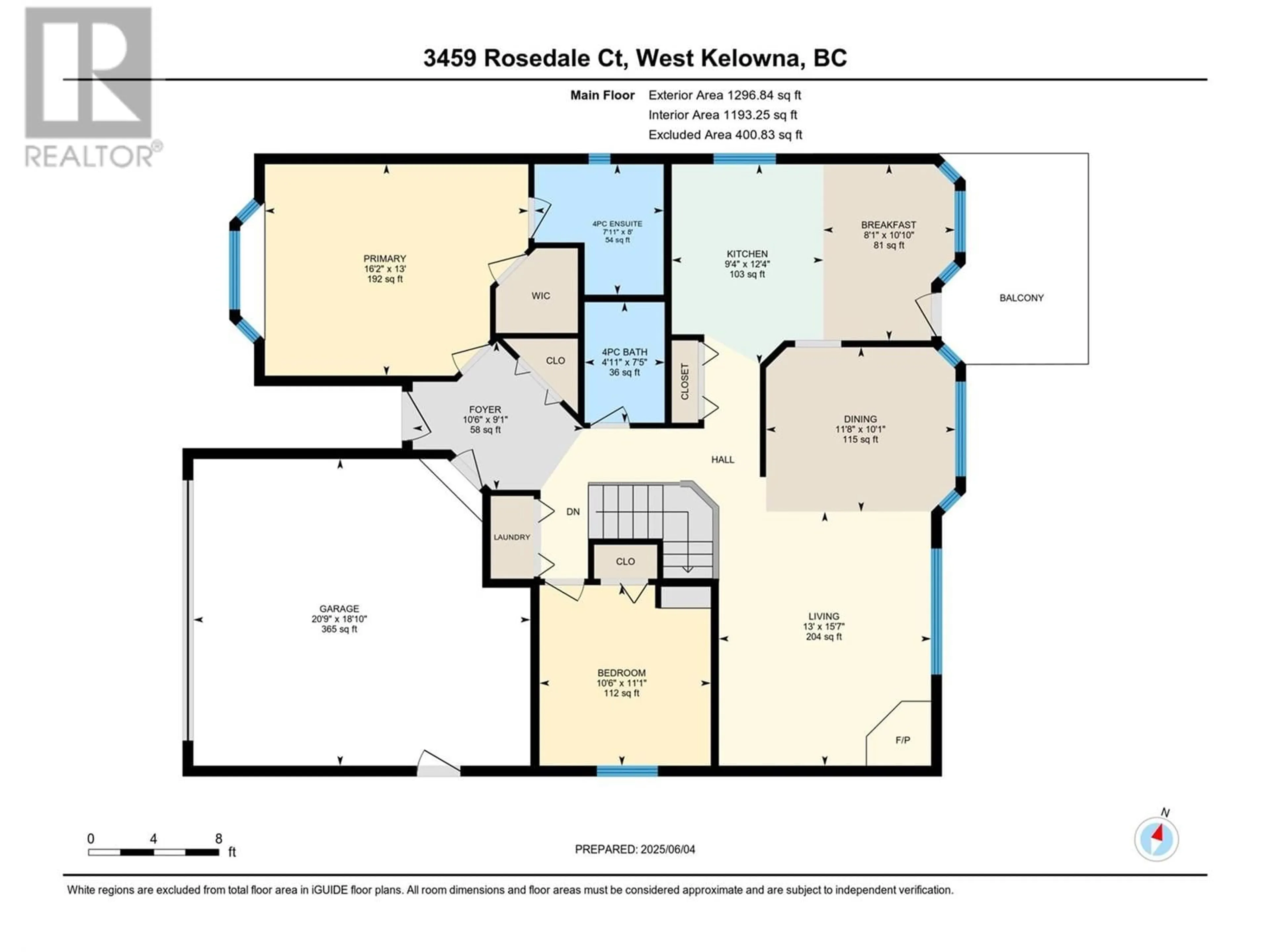 Floor plan for 3459 ROSEDALE COURT, West Kelowna British Columbia V4T2R6