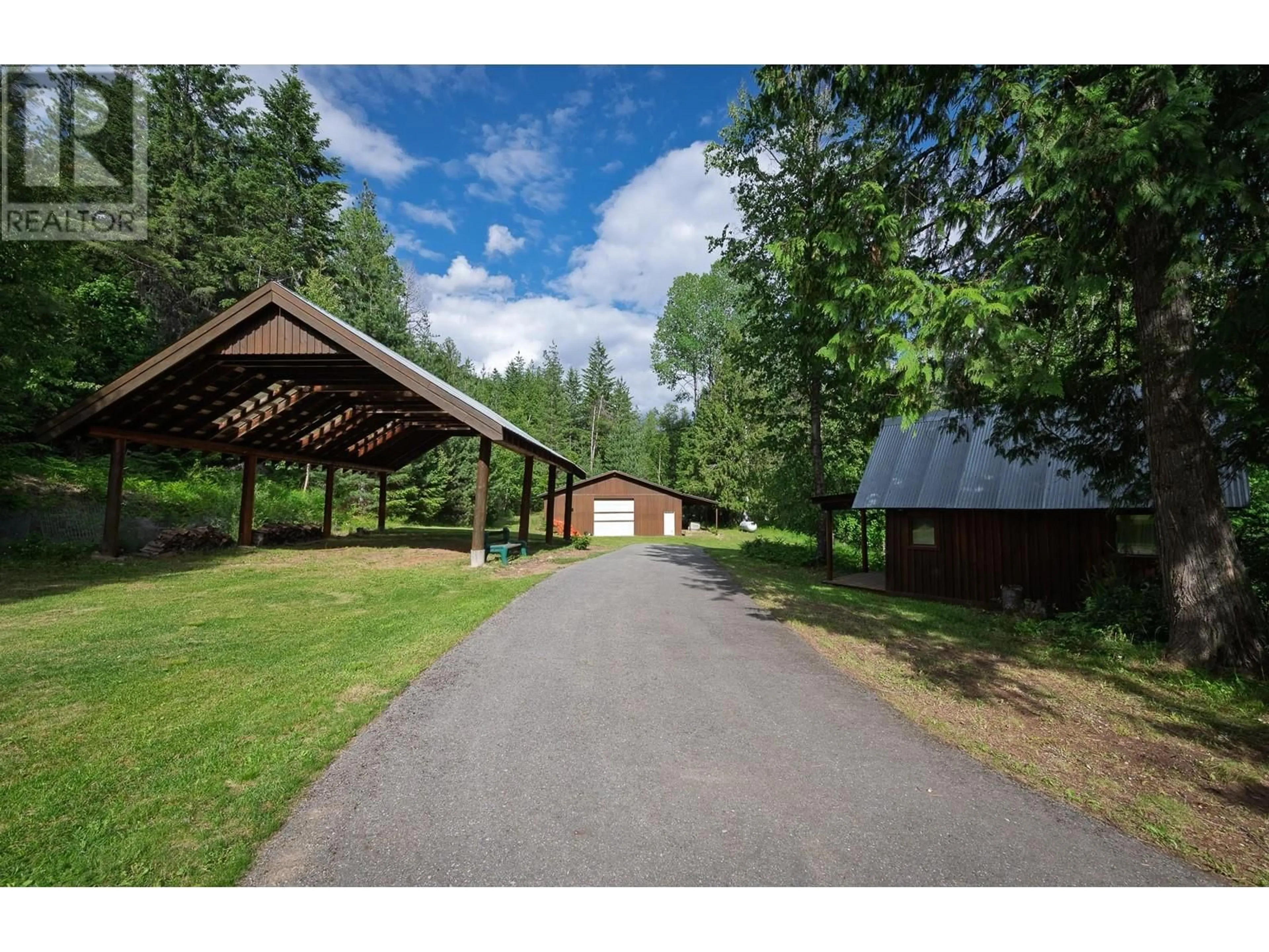 A pic from outside/outdoor area/front of a property/back of a property/a pic from drone, forest/trees view for 16749 CRAWFORD CREEK ROAD, Crawford Bay British Columbia V0B1E0
