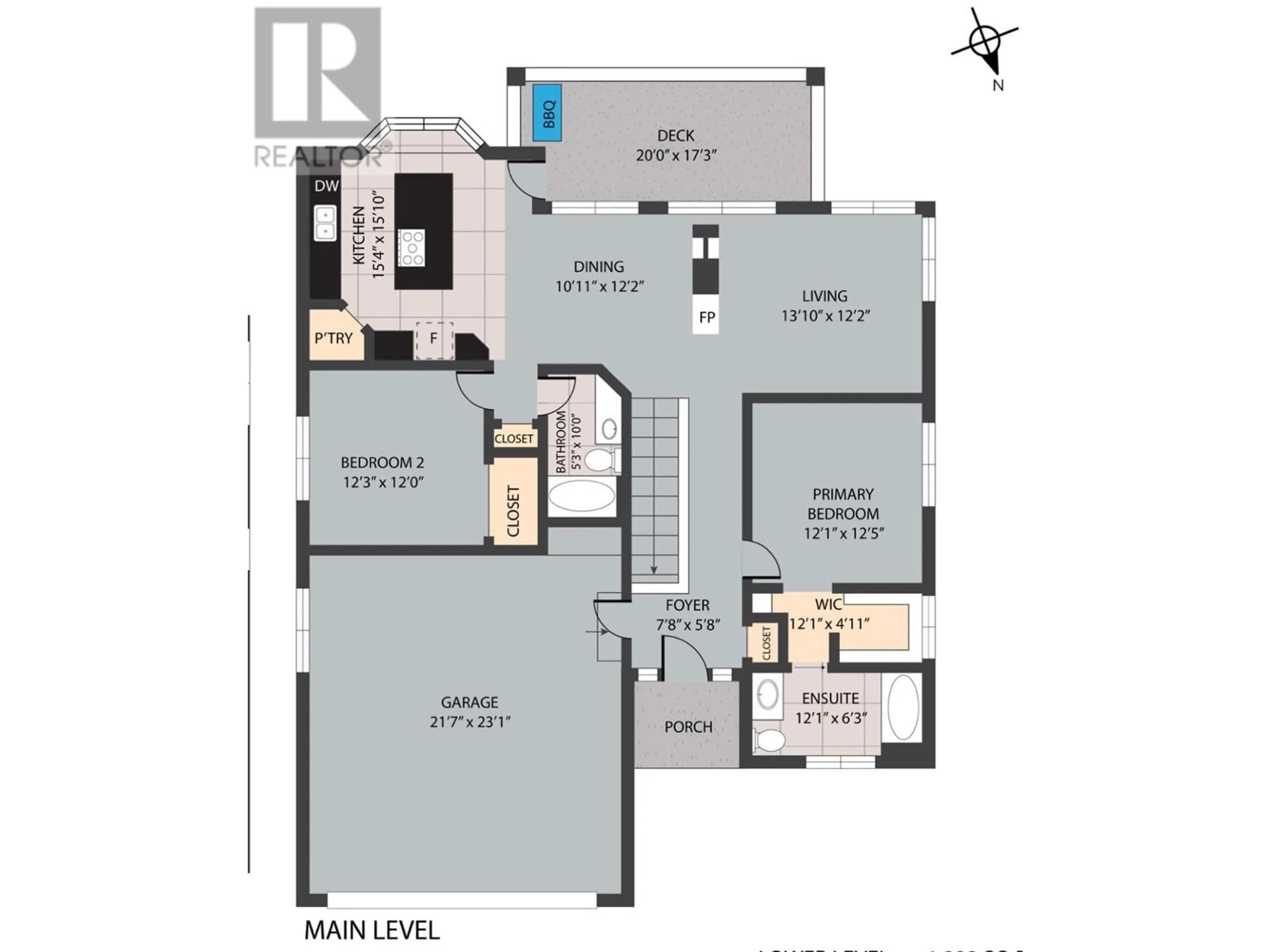 Floor plan for 6518 BLACKCOMB WAY, Vernon British Columbia V1B4E1