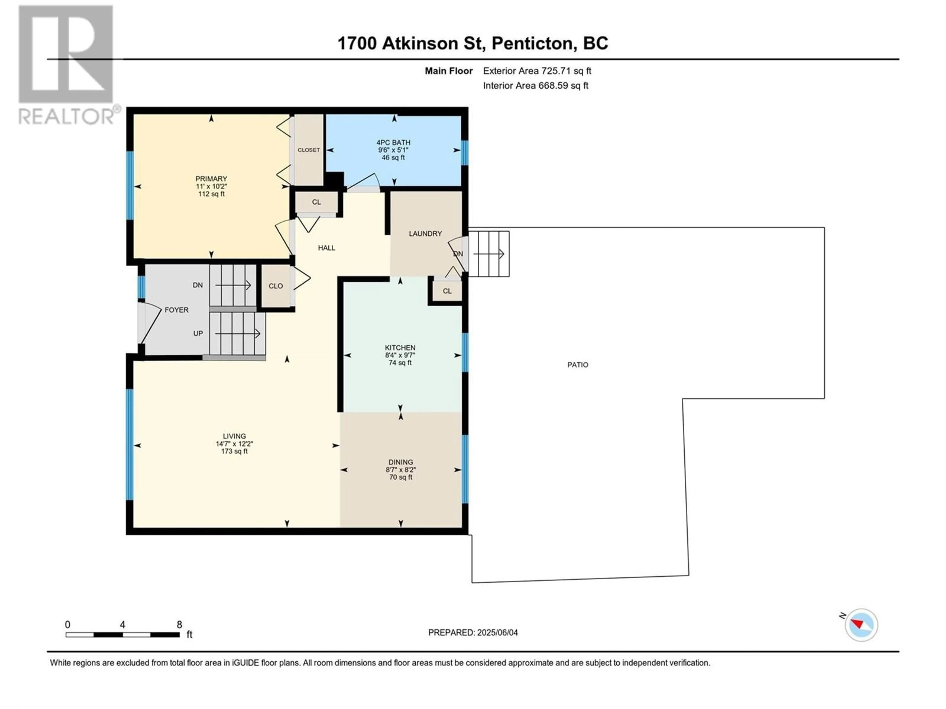 Floor plan for 1700 ATKINSON STREET, Penticton British Columbia V2A7M6