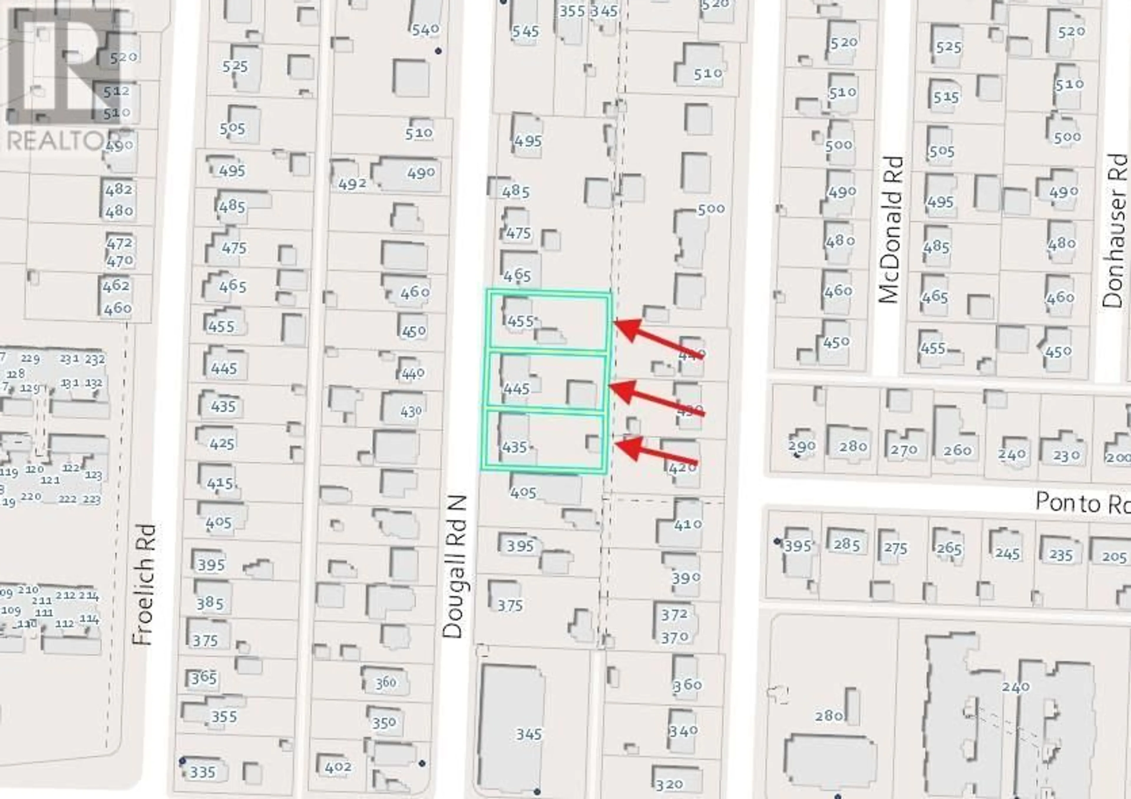 Picture of a map for 445 DOUGALL ROAD NORTH, Kelowna British Columbia V1X3K8