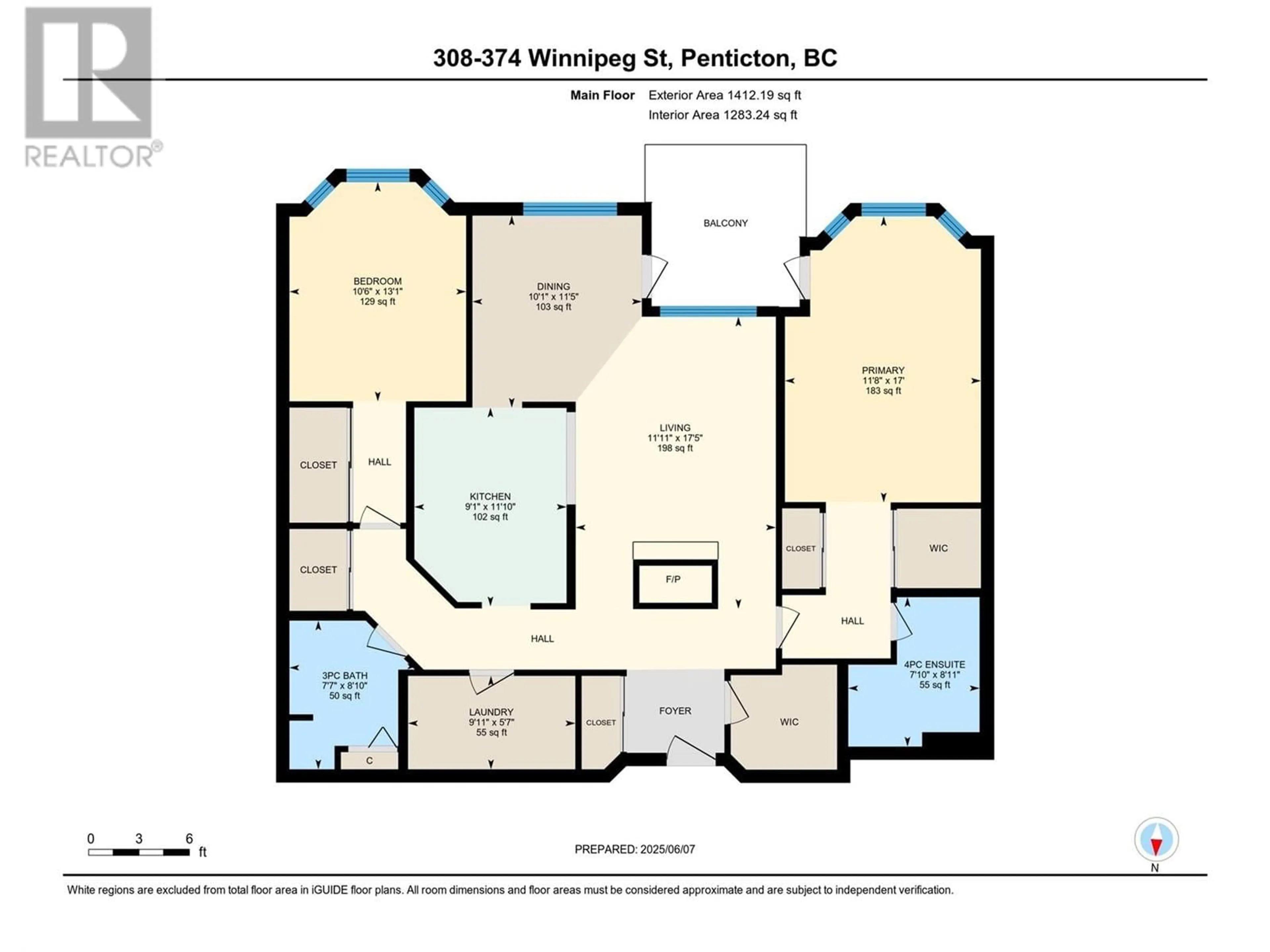 Floor plan for 308 - 374 WINNIPEG STREET, Penticton British Columbia V2A5M5