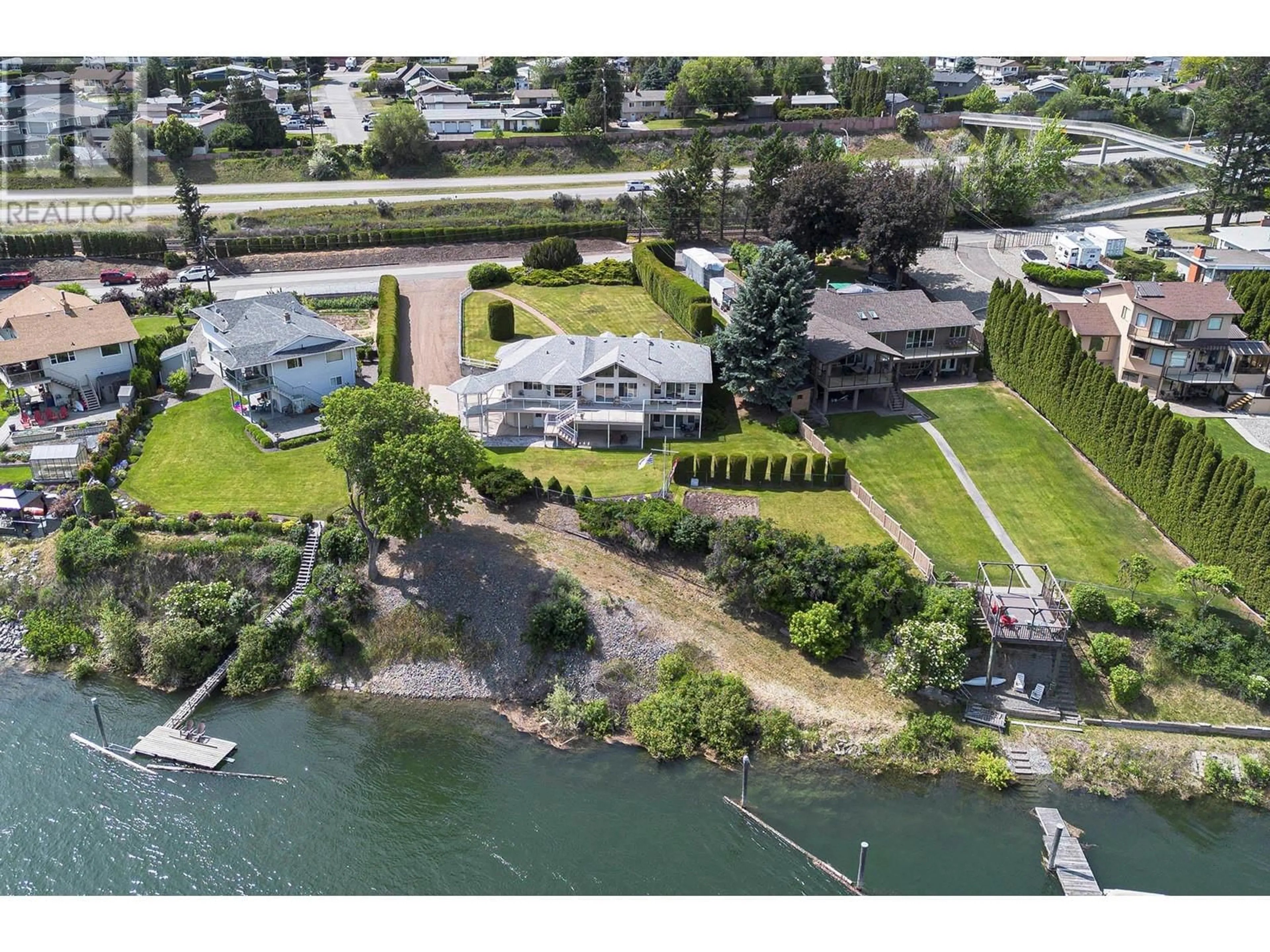 A pic from outside/outdoor area/front of a property/back of a property/a pic from drone, water/lake/river/ocean view for 5452 KIPP ROAD, Kamloops British Columbia V2C4T4