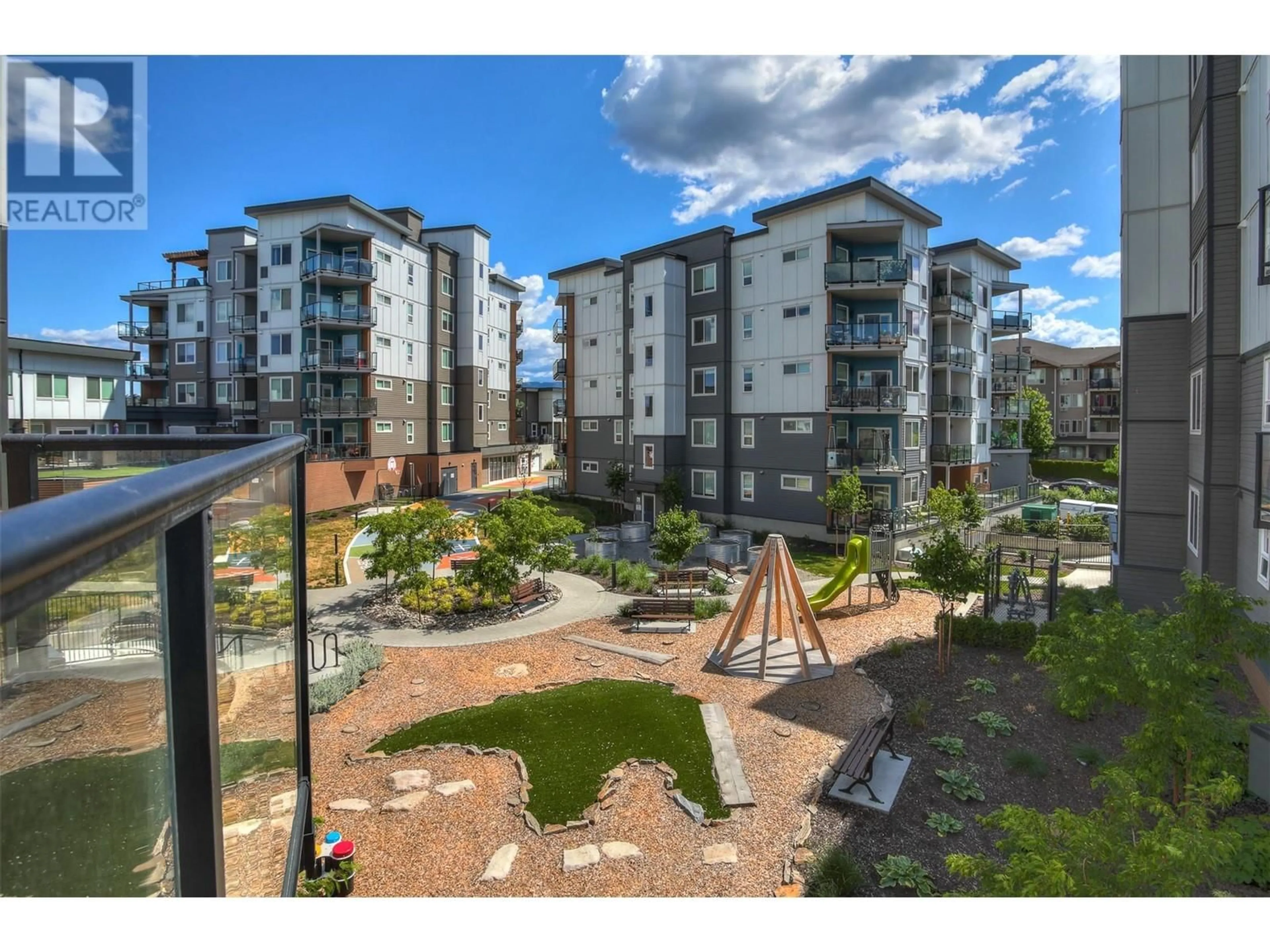 A pic from outside/outdoor area/front of a property/back of a property/a pic from drone, city buildings view from balcony for 302 - 3634 MISSION SPRINGS DRIVE, Kelowna British Columbia V1W0C9