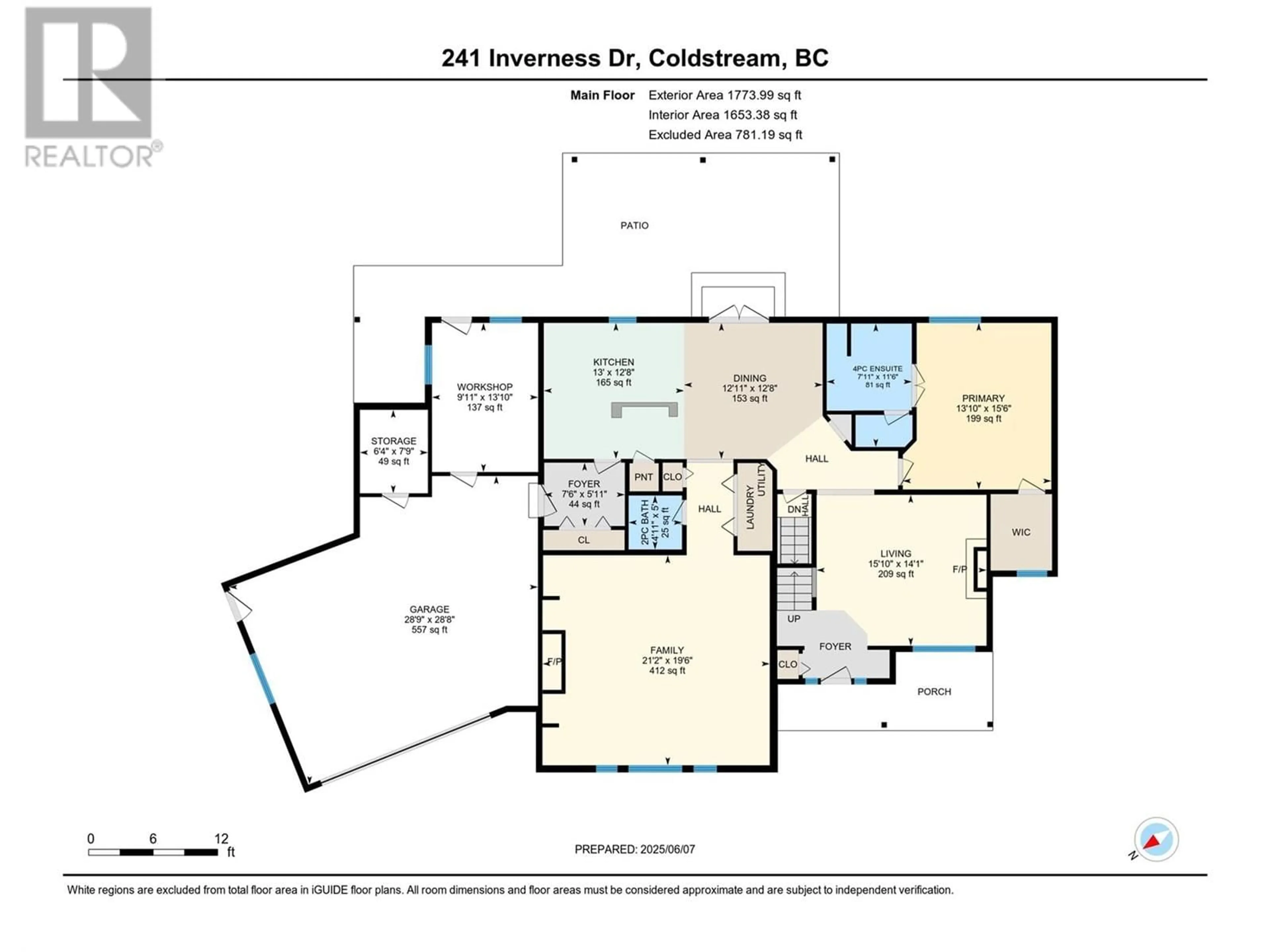 Floor plan for 241 INVERNESS DRIVE, Coldstream British Columbia V1B3V9