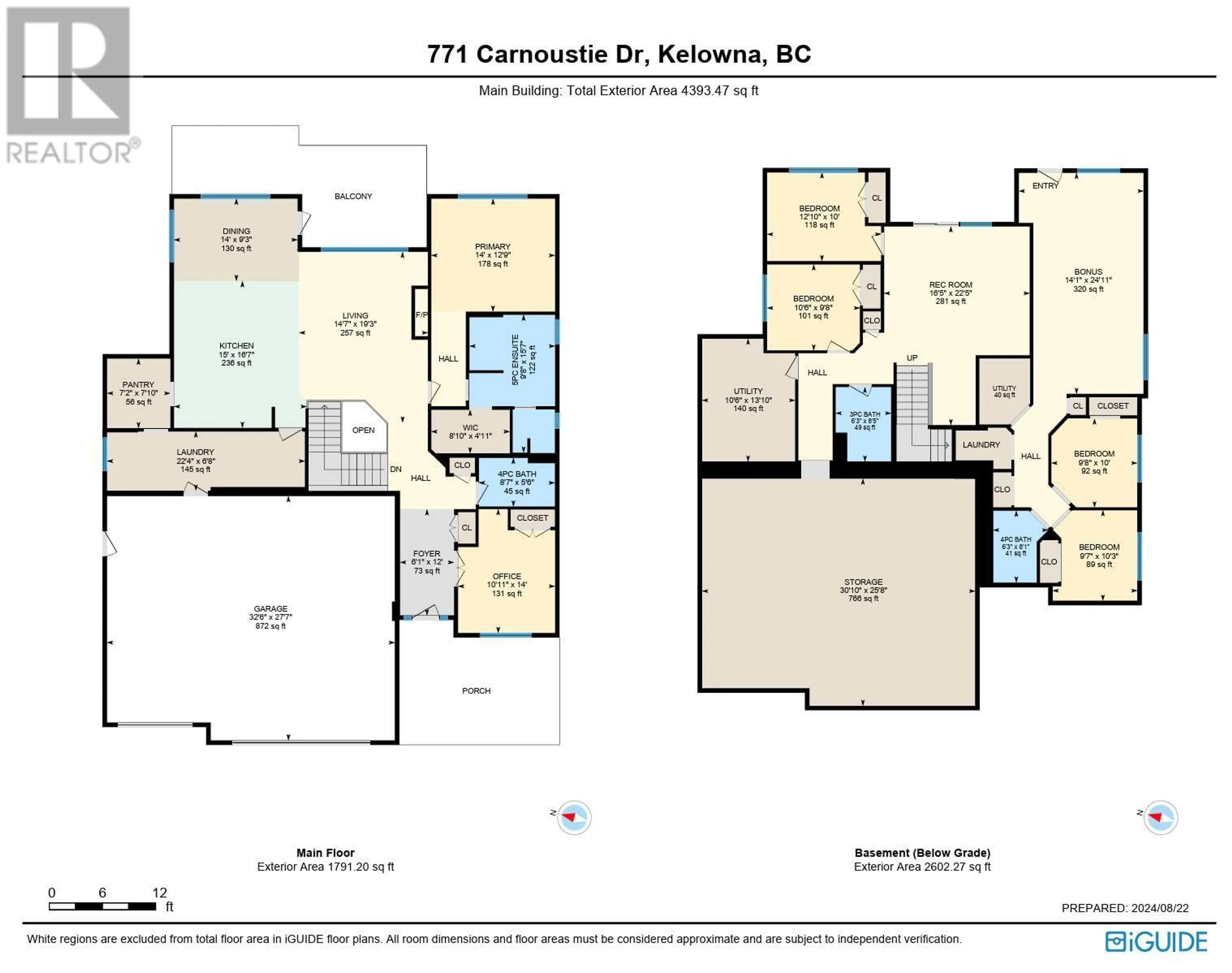 Floor plan for 771 CARNOUSTIE DRIVE, Kelowna British Columbia V1P0A3