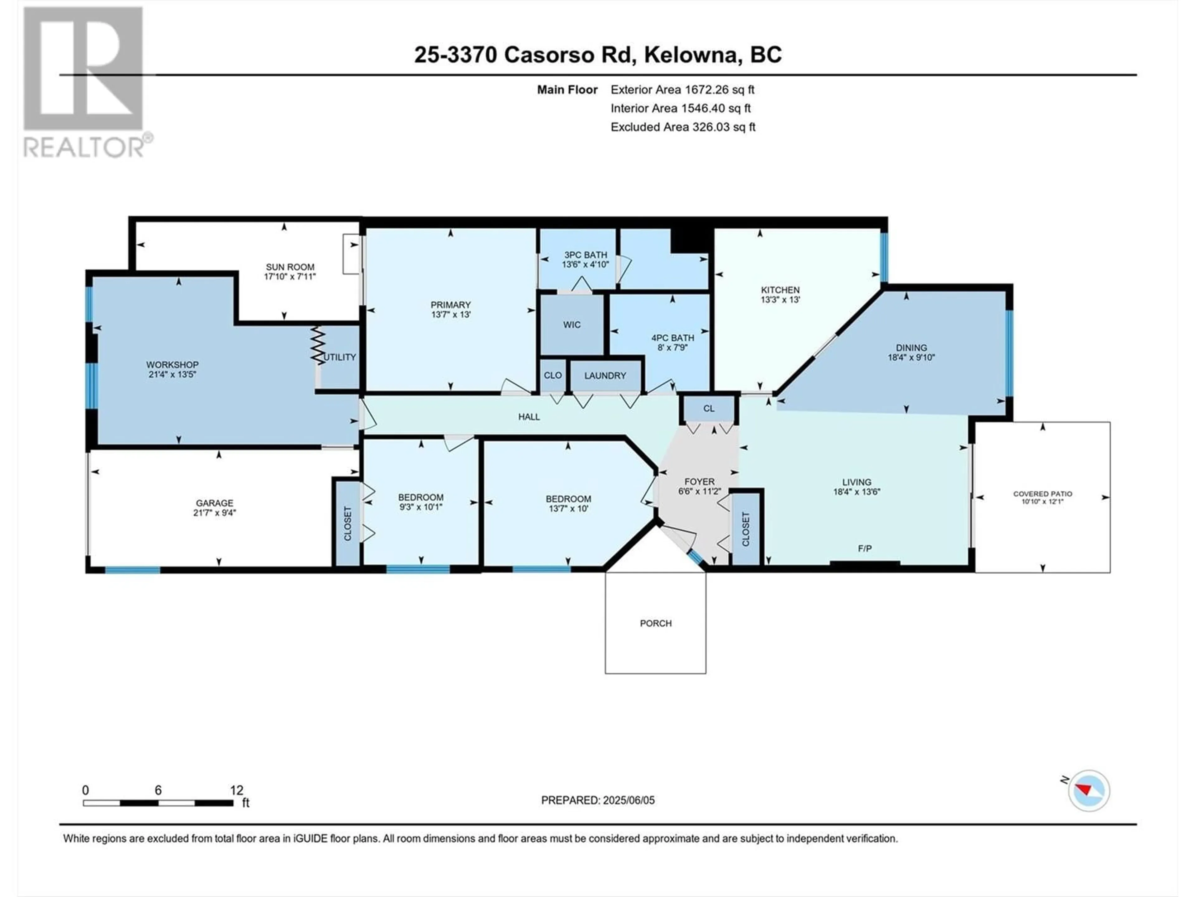 Floor plan for 25 - 3370 CASORSO ROAD, Kelowna British Columbia V1W3J2