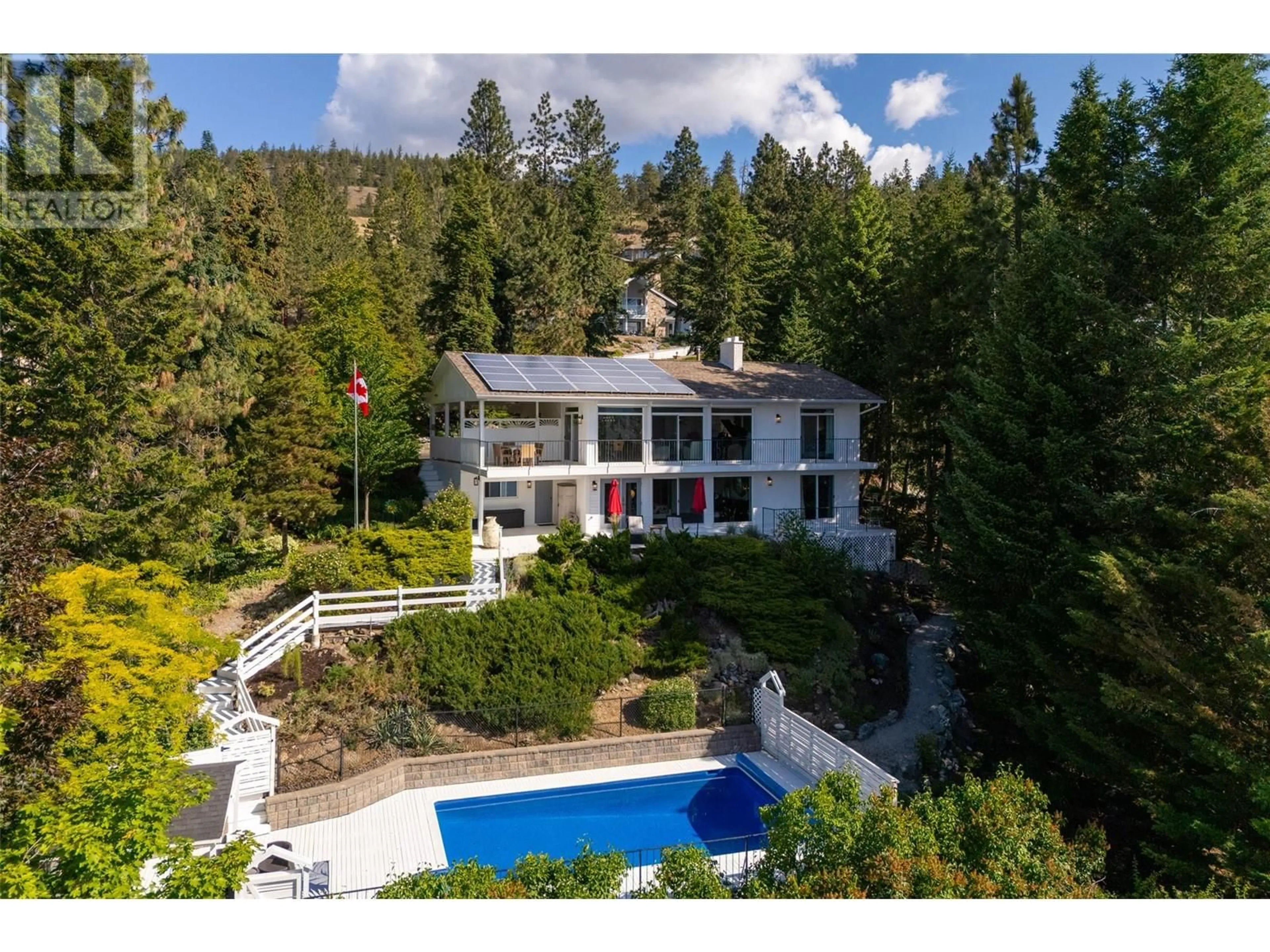A pic from outside/outdoor area/front of a property/back of a property/a pic from drone, unknown for 1287 MCCALLUM ROAD, West Kelowna British Columbia V1Z2T9