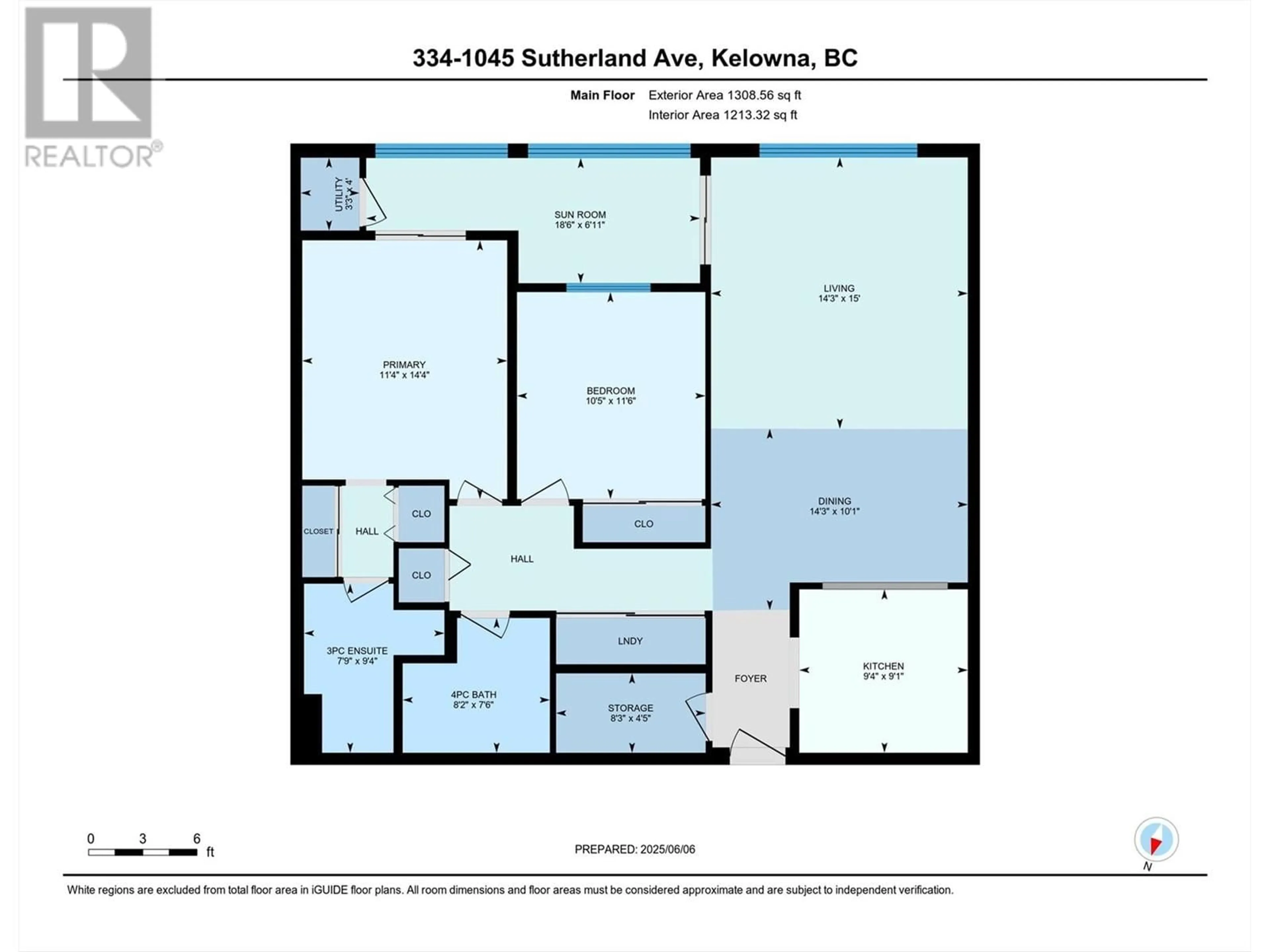 Floor plan for 334 - 1045 SUTHERLAND AVENUE, Kelowna British Columbia V1Y5Y1