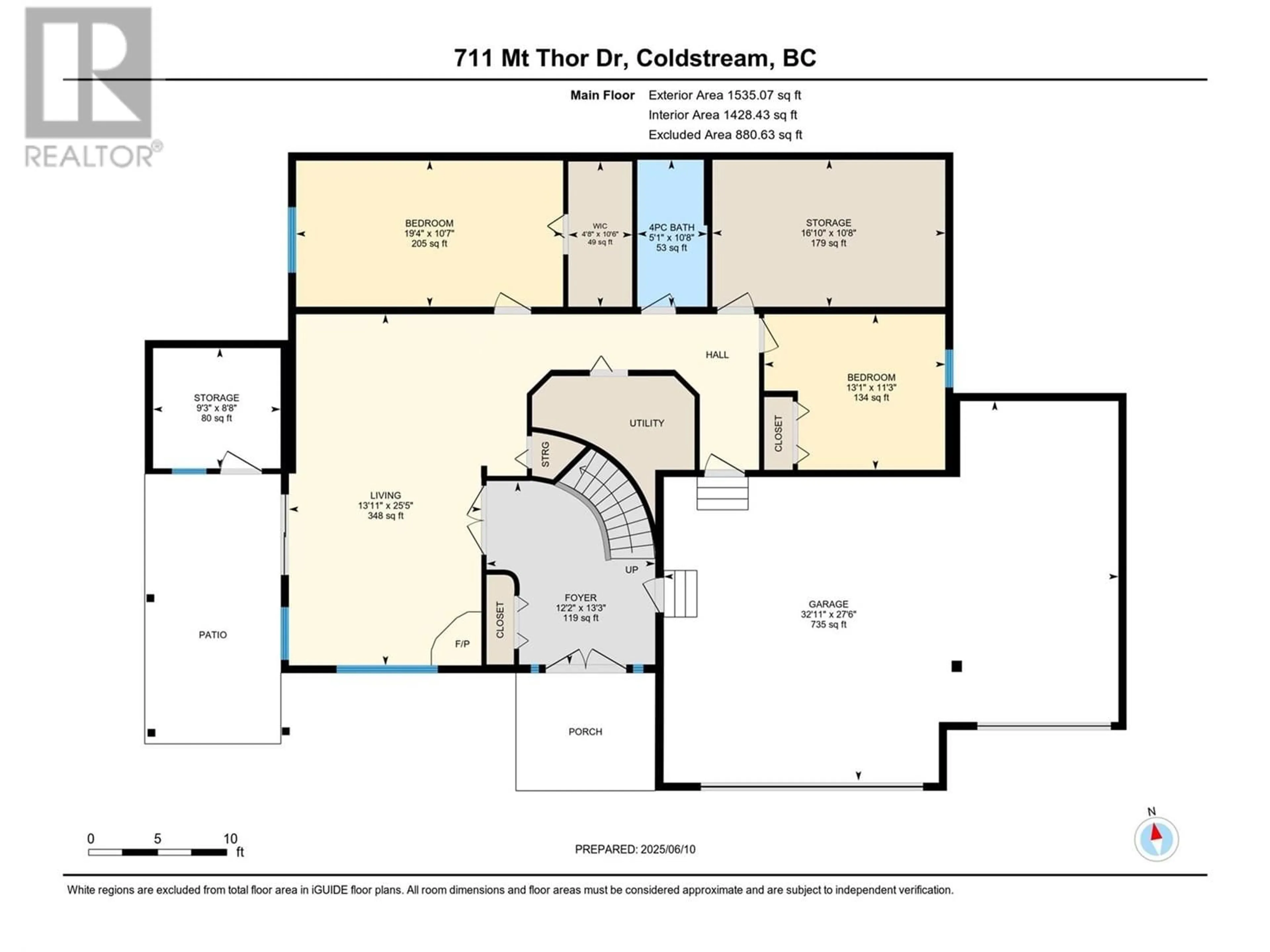 Floor plan for 711 MT THOR DRIVE, Coldstream British Columbia V1B2W1