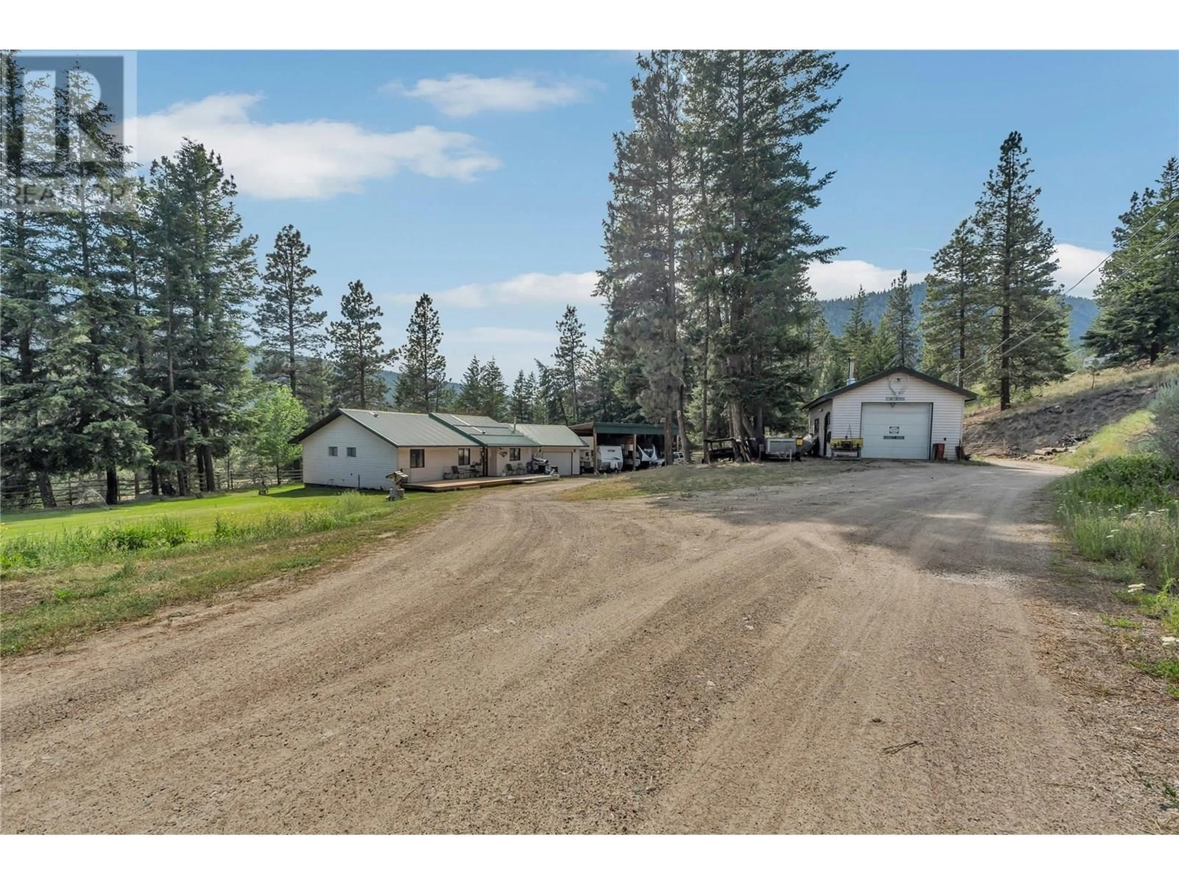 A pic from outside/outdoor area/front of a property/back of a property/a pic from drone, mountain view for 1116 OLD HEDLEY ROAD, Princeton British Columbia V0X1W0