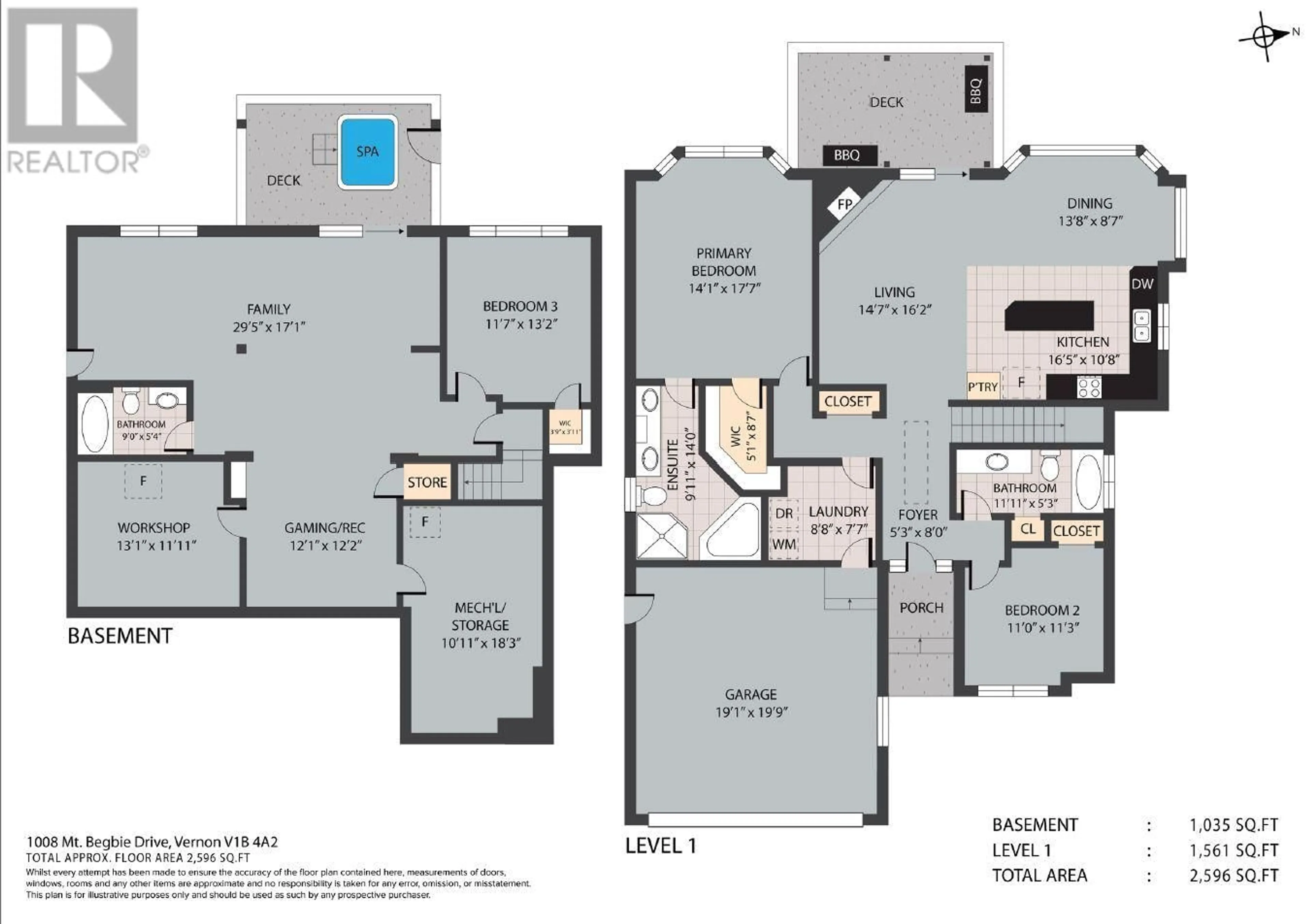 Floor plan for 1008 MT. BEGBIE DRIVE, Vernon British Columbia V1B4A2