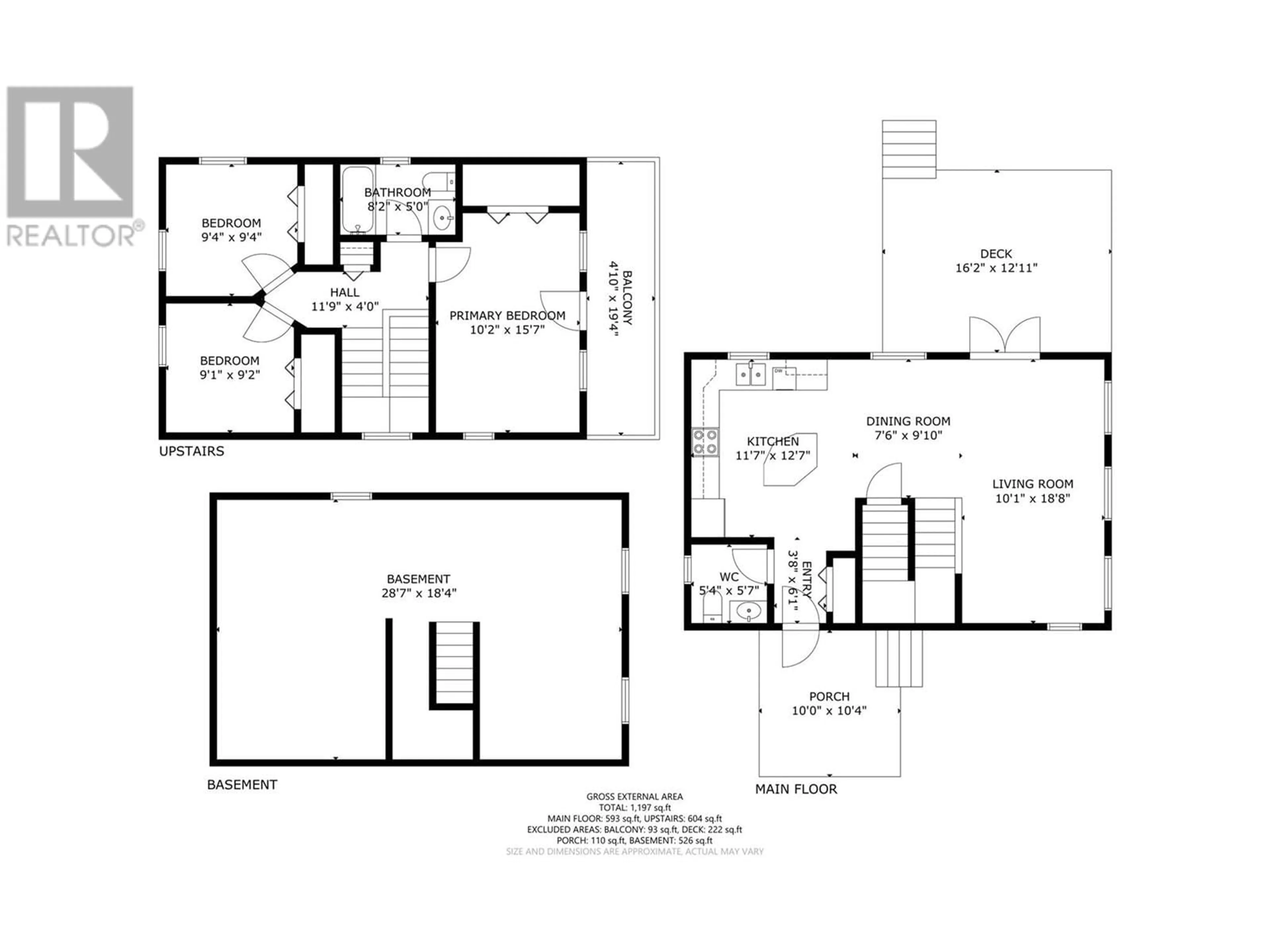 Floor plan for 593 DAVIDSON DRIVE, Swansea Point British Columbia V0E2K2