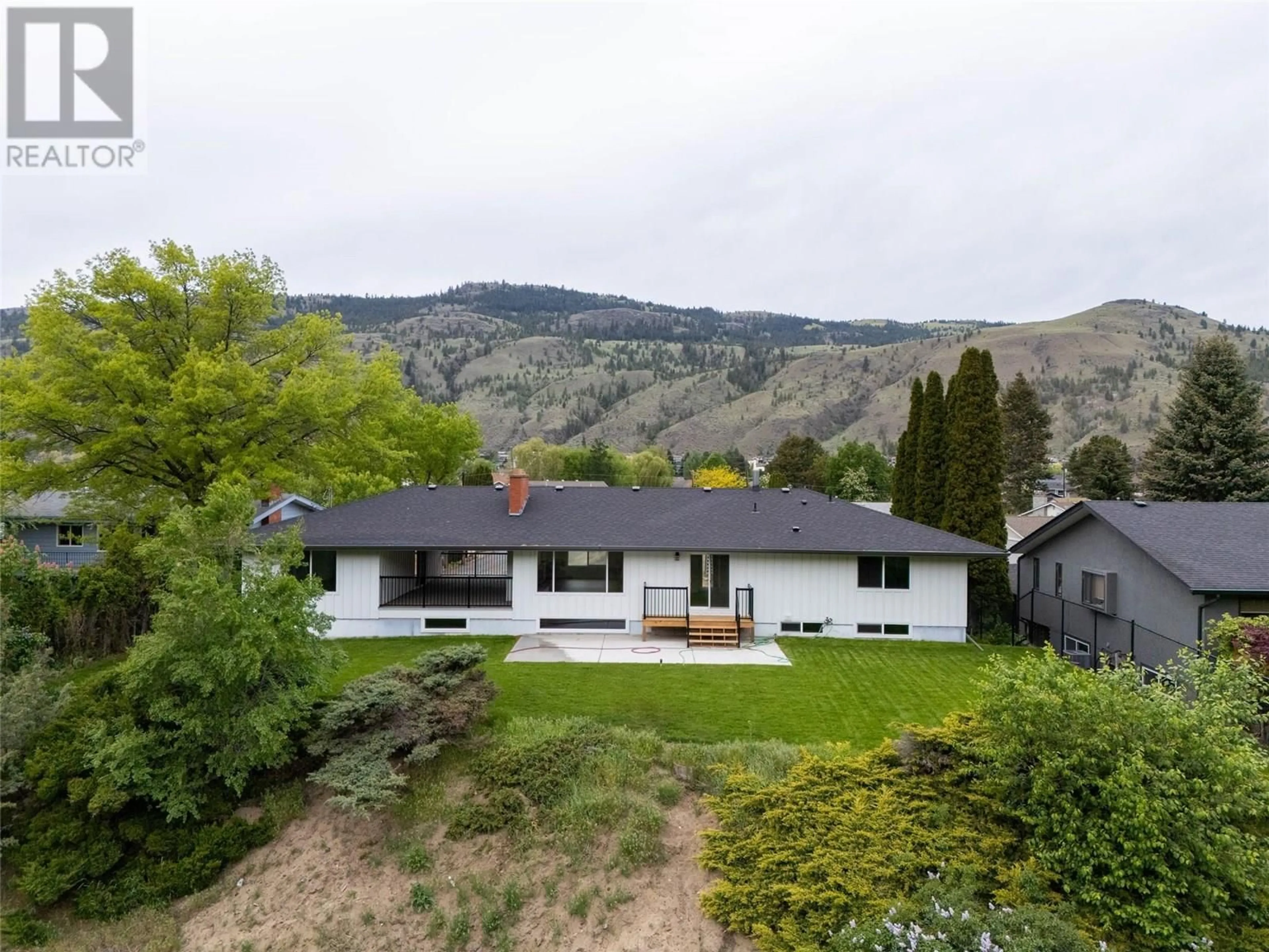 A pic from outside/outdoor area/front of a property/back of a property/a pic from drone, mountain view for 3279 SCHUBERT ROAD, Kamloops British Columbia V2B6Y4