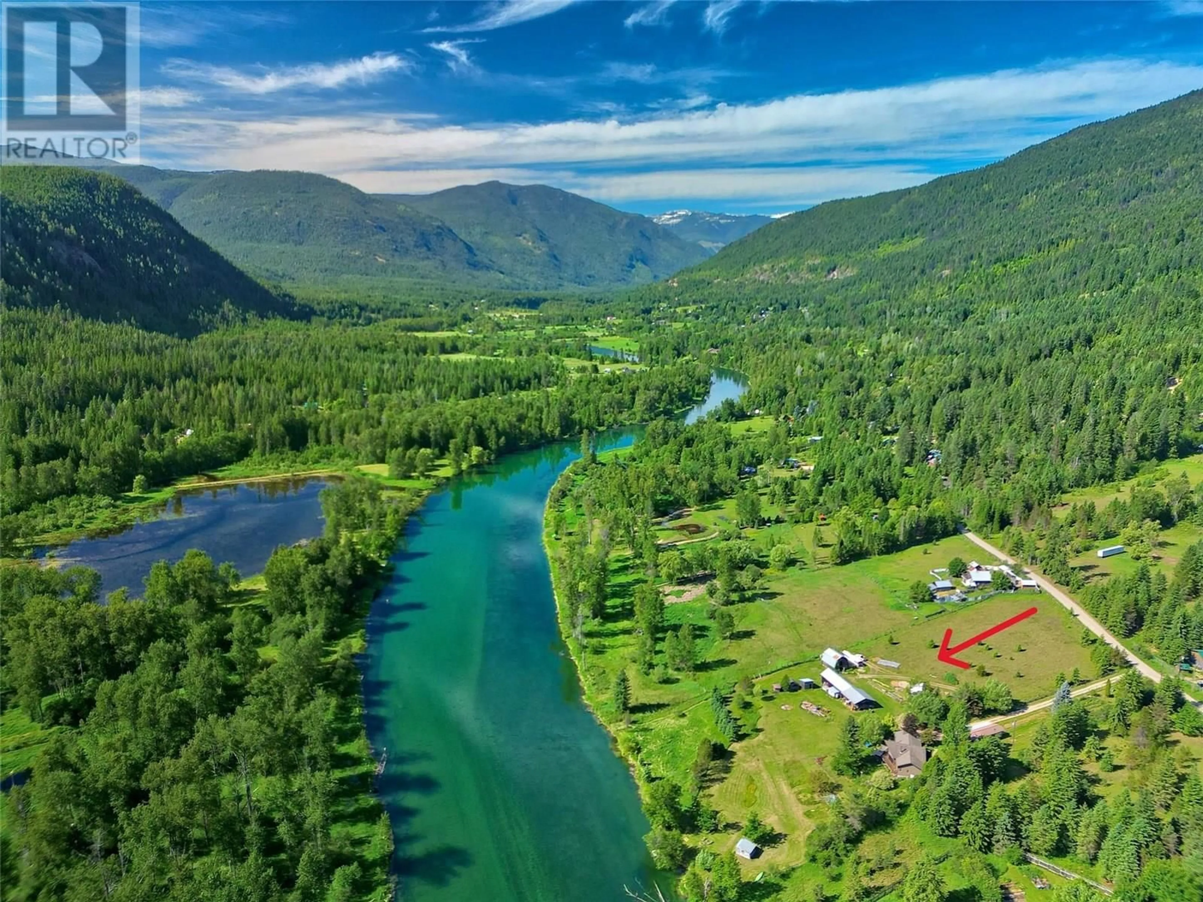 A pic from outside/outdoor area/front of a property/back of a property/a pic from drone, water/lake/river/ocean view for 6702 APPLEDALE LOWER ROAD, Winlaw British Columbia V0G2J0