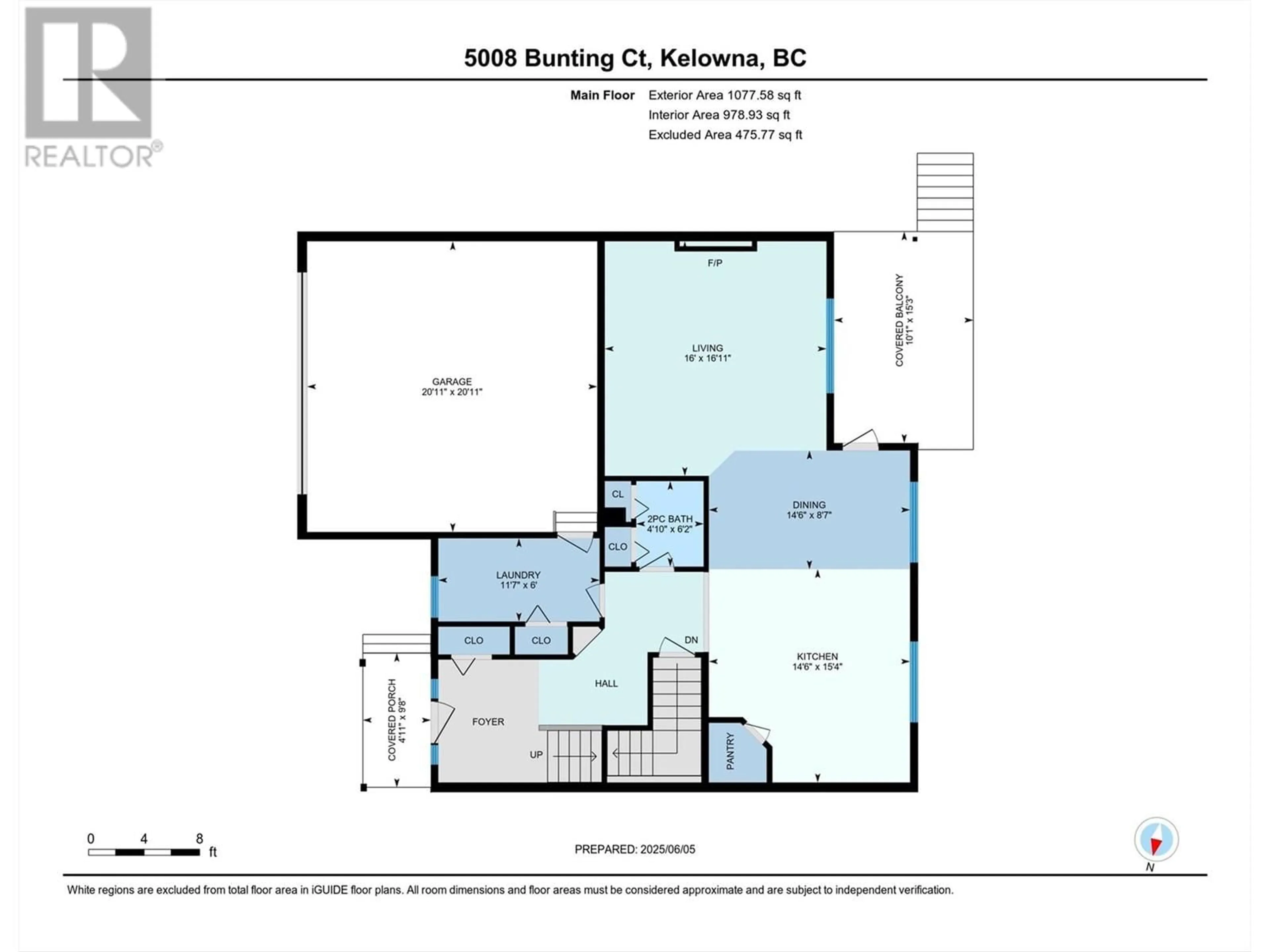 Floor plan for 5008 BUNTING COURT, Kelowna British Columbia V1W5G6
