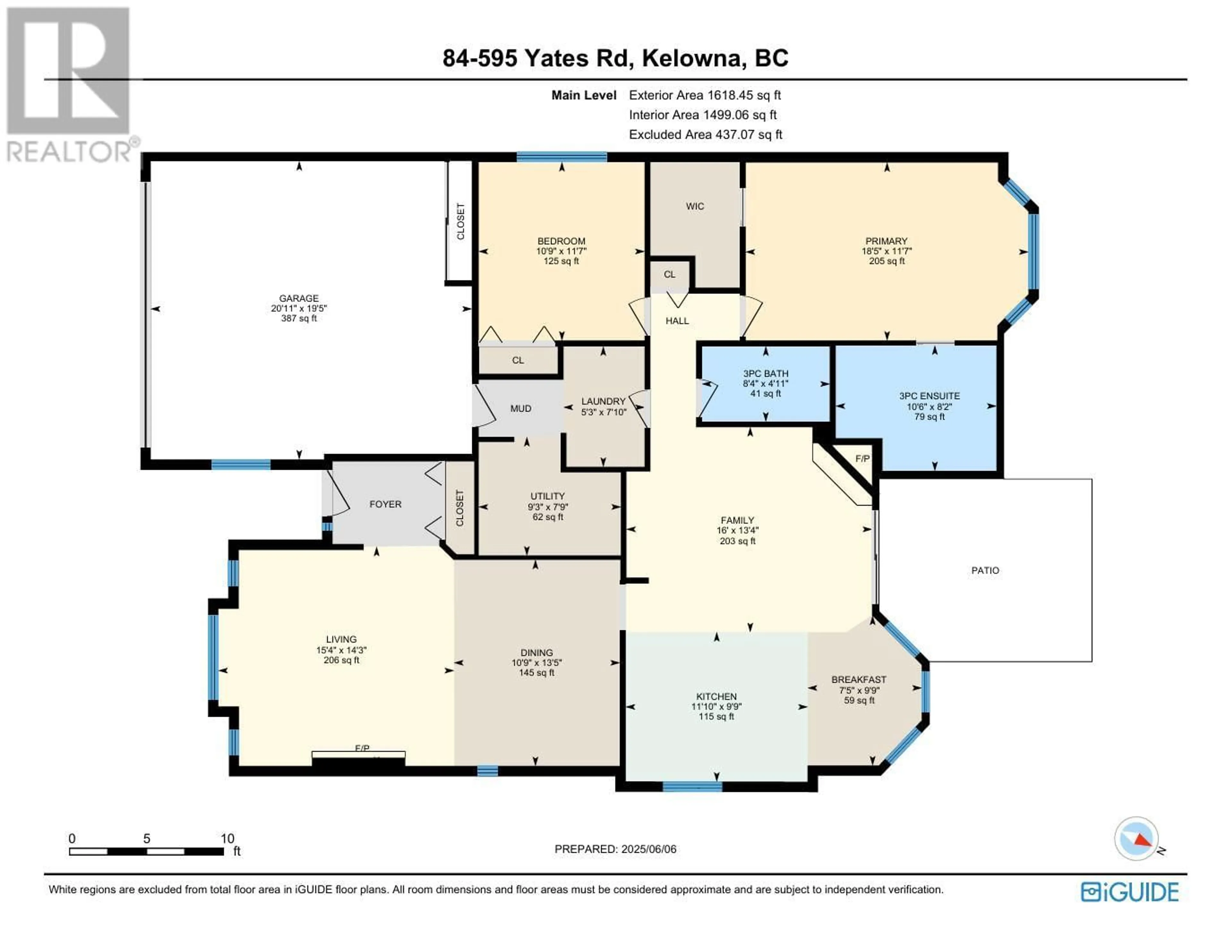 Floor plan for 84 - 595 YATES ROAD, Kelowna British Columbia V1V1P8