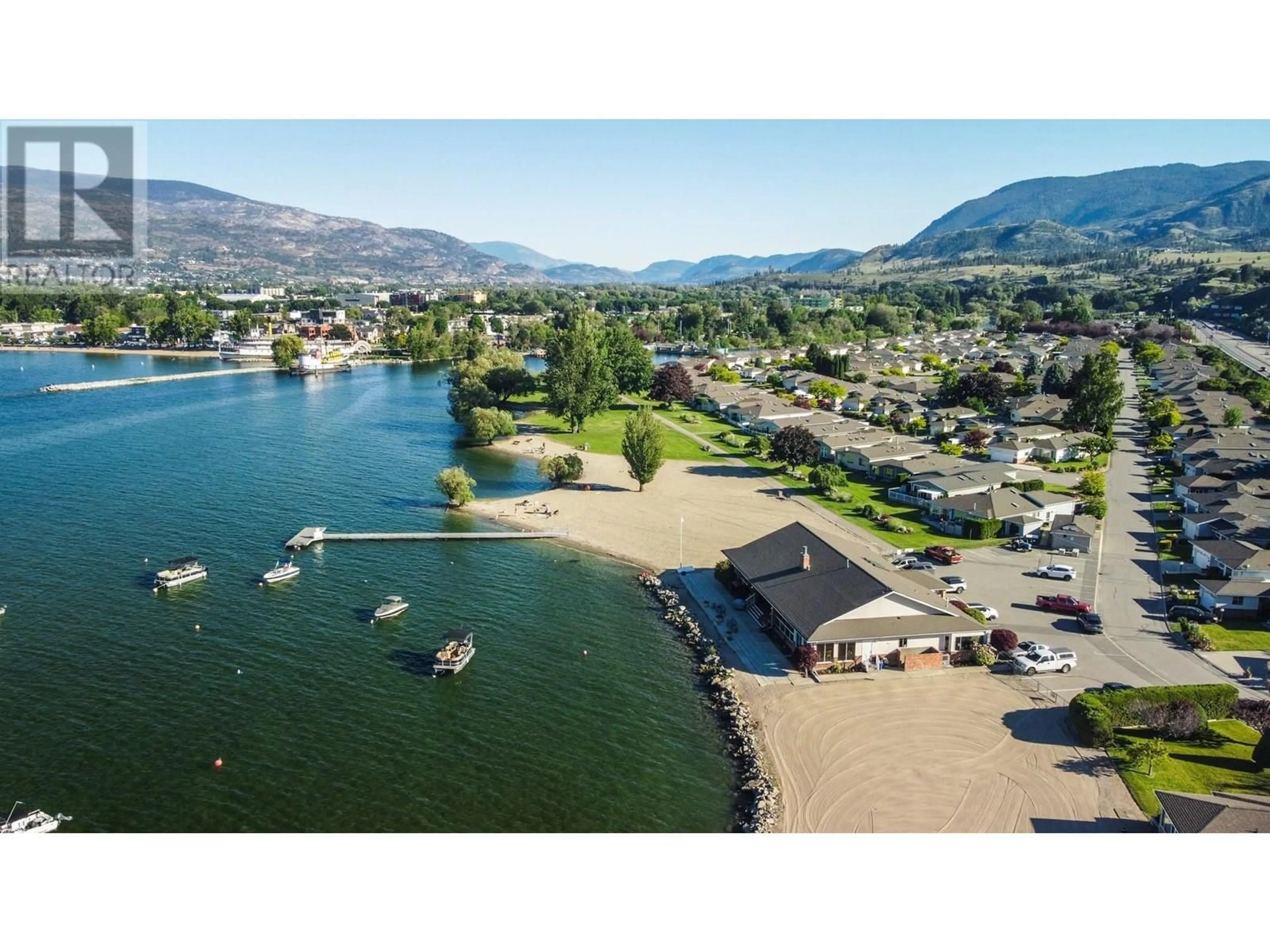 A pic from outside/outdoor area/front of a property/back of a property/a pic from drone, water/lake/river/ocean view for 606 RED WING DRIVE, Penticton British Columbia V2A8N7