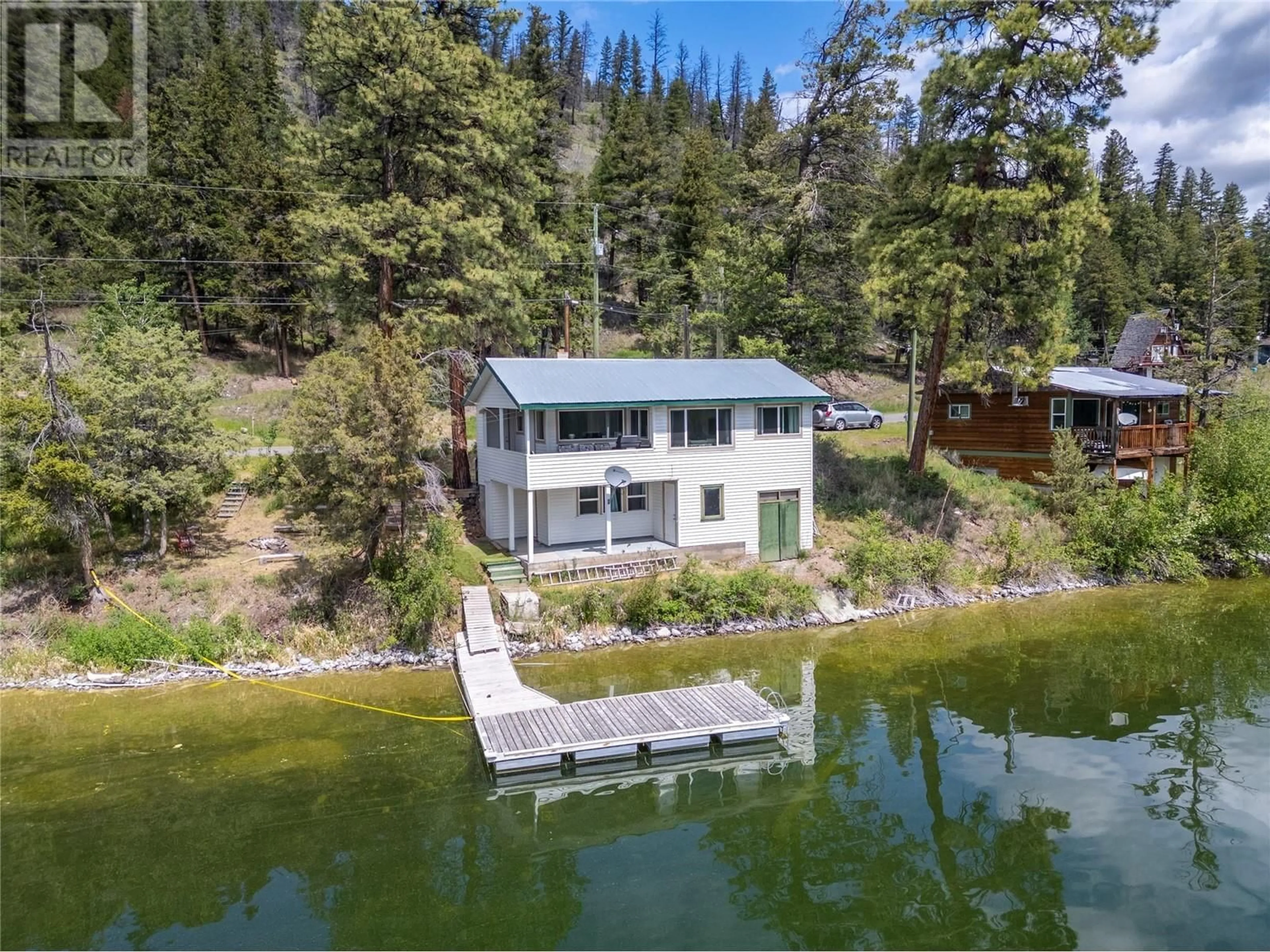 A pic from outside/outdoor area/front of a property/back of a property/a pic from drone, water/lake/river/ocean view for 2526 LOON LAKE ROAD, Loon Lake British Columbia V0K1H1
