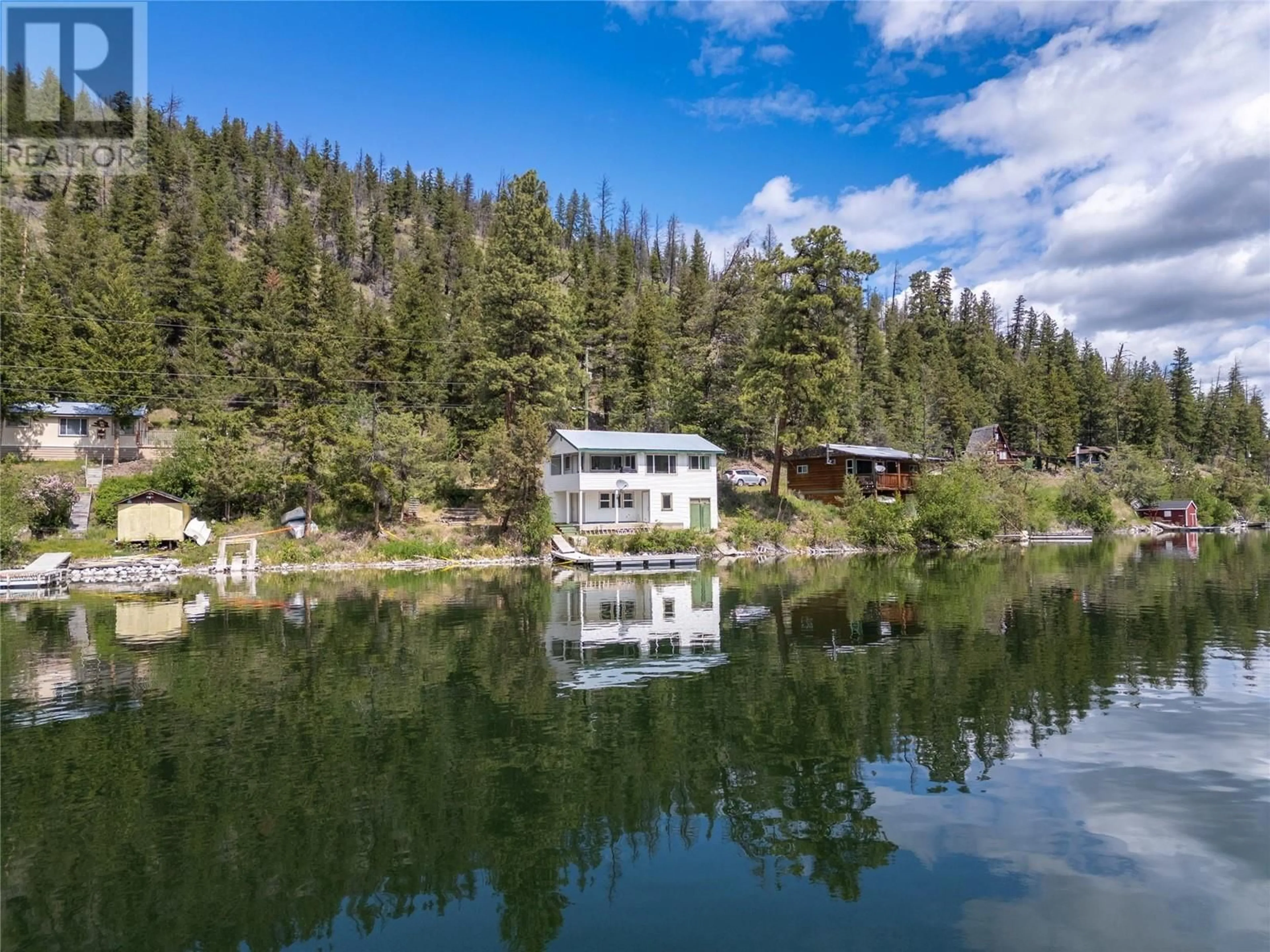 A pic from outside/outdoor area/front of a property/back of a property/a pic from drone, water/lake/river/ocean view for 2526 LOON LAKE ROAD, Loon Lake British Columbia V0K1H1