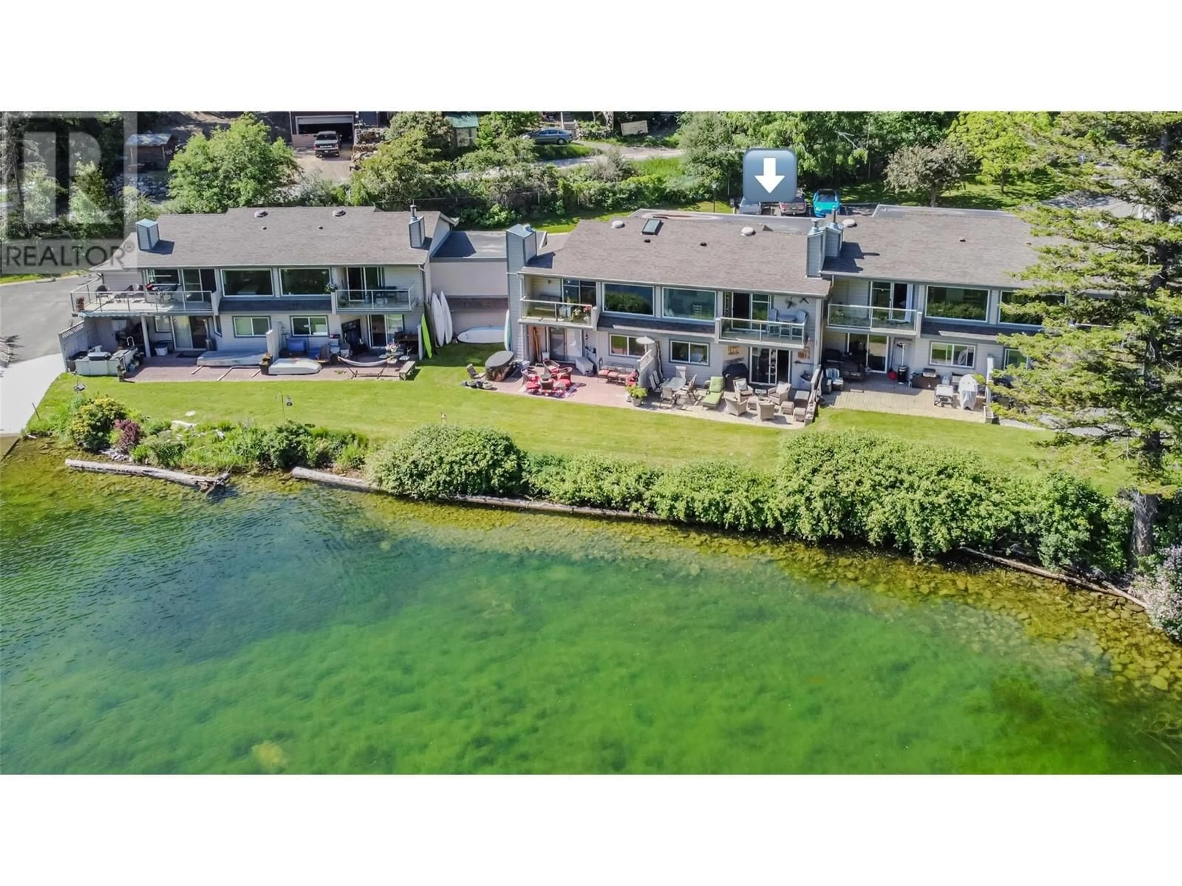 A pic from outside/outdoor area/front of a property/back of a property/a pic from drone, water/lake/river/ocean view for 4 - 1801 PAUL LAKE ROAD, Kamloops British Columbia V2H1N7