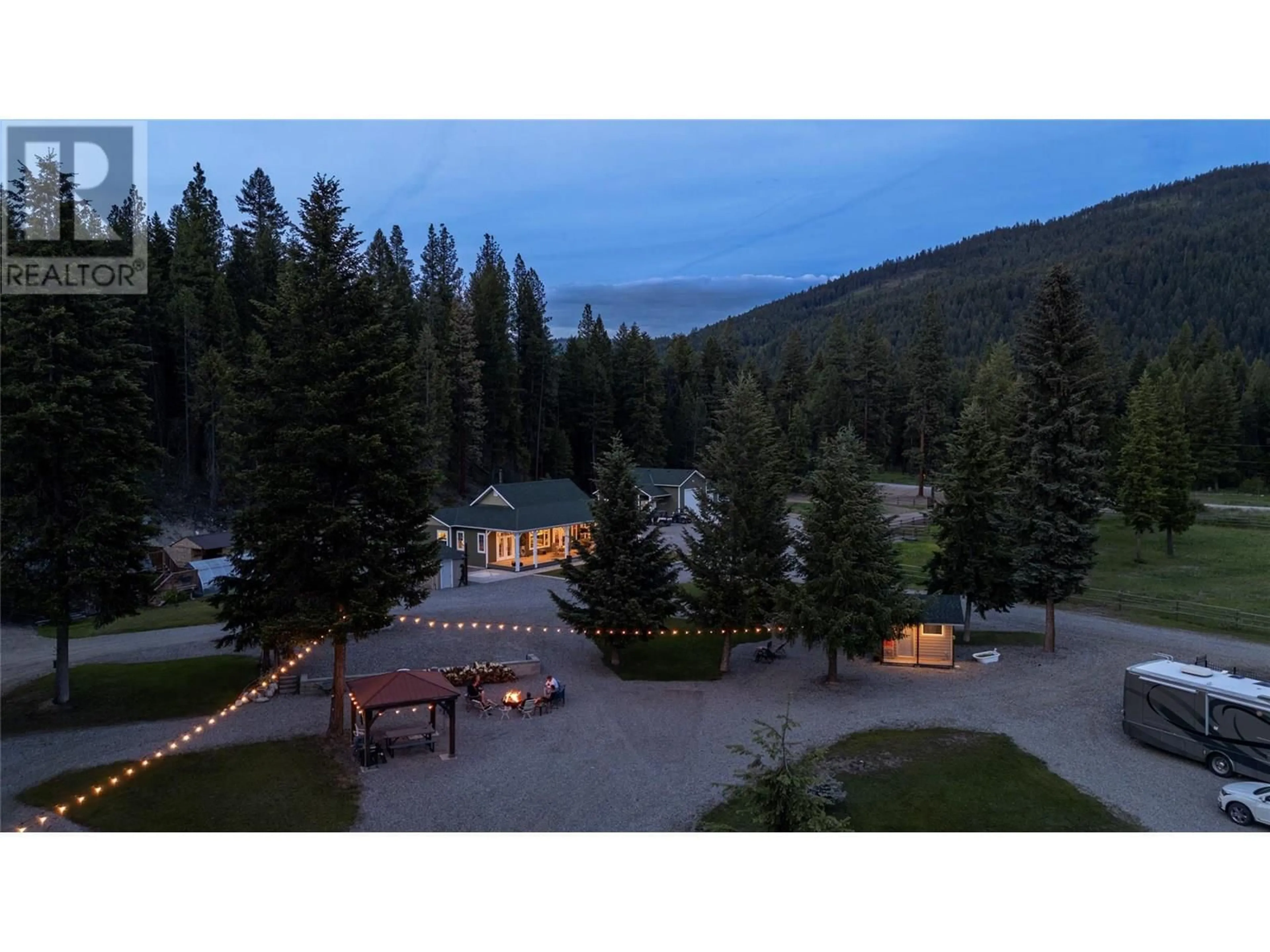 A pic from outside/outdoor area/front of a property/back of a property/a pic from drone, mountain view for 6645 HIGHWAY 33 HIGHWAY, Carmi British Columbia V0H1A0