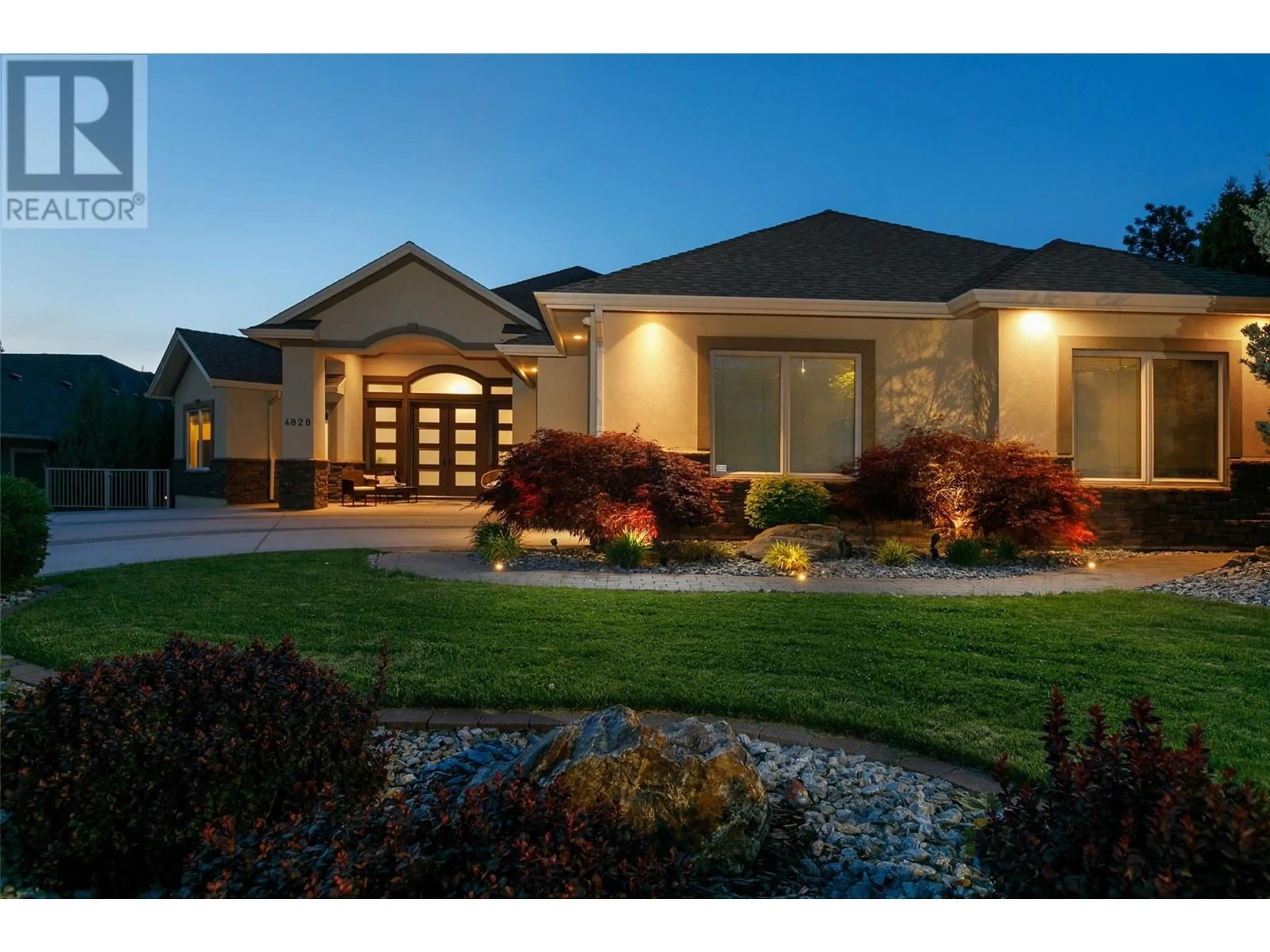 Home with brick exterior material, street for 4828 CARMEL CRESCENT, Kelowna British Columbia V1W5B9