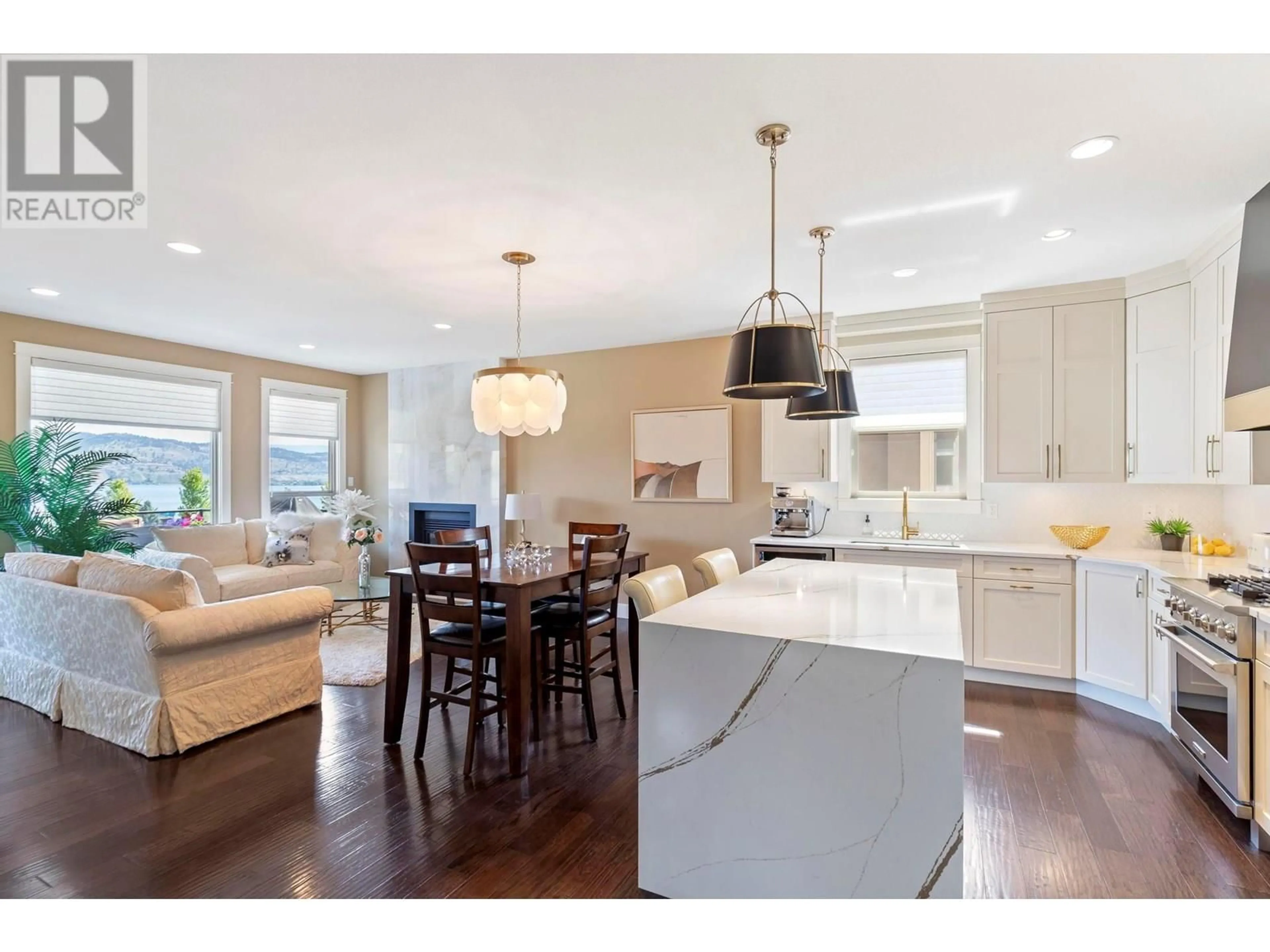 Open concept kitchen, wood/laminate floor for 1588 CREST RIDGE LANE, West Kelowna British Columbia V1Z4E1
