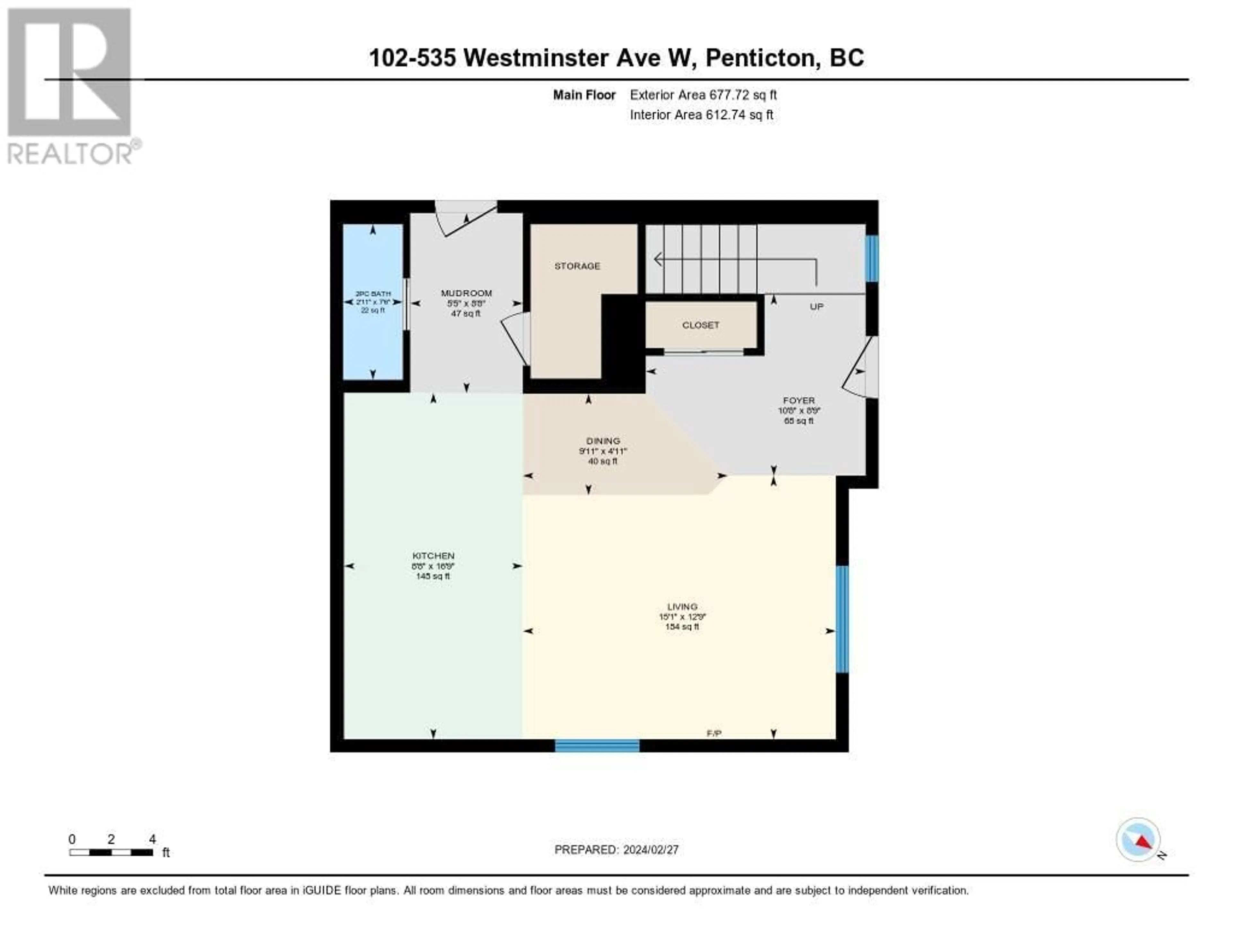 Floor plan for 102 - 535 WESTMINSTER AVENUE WEST, Penticton British Columbia V2A1K4