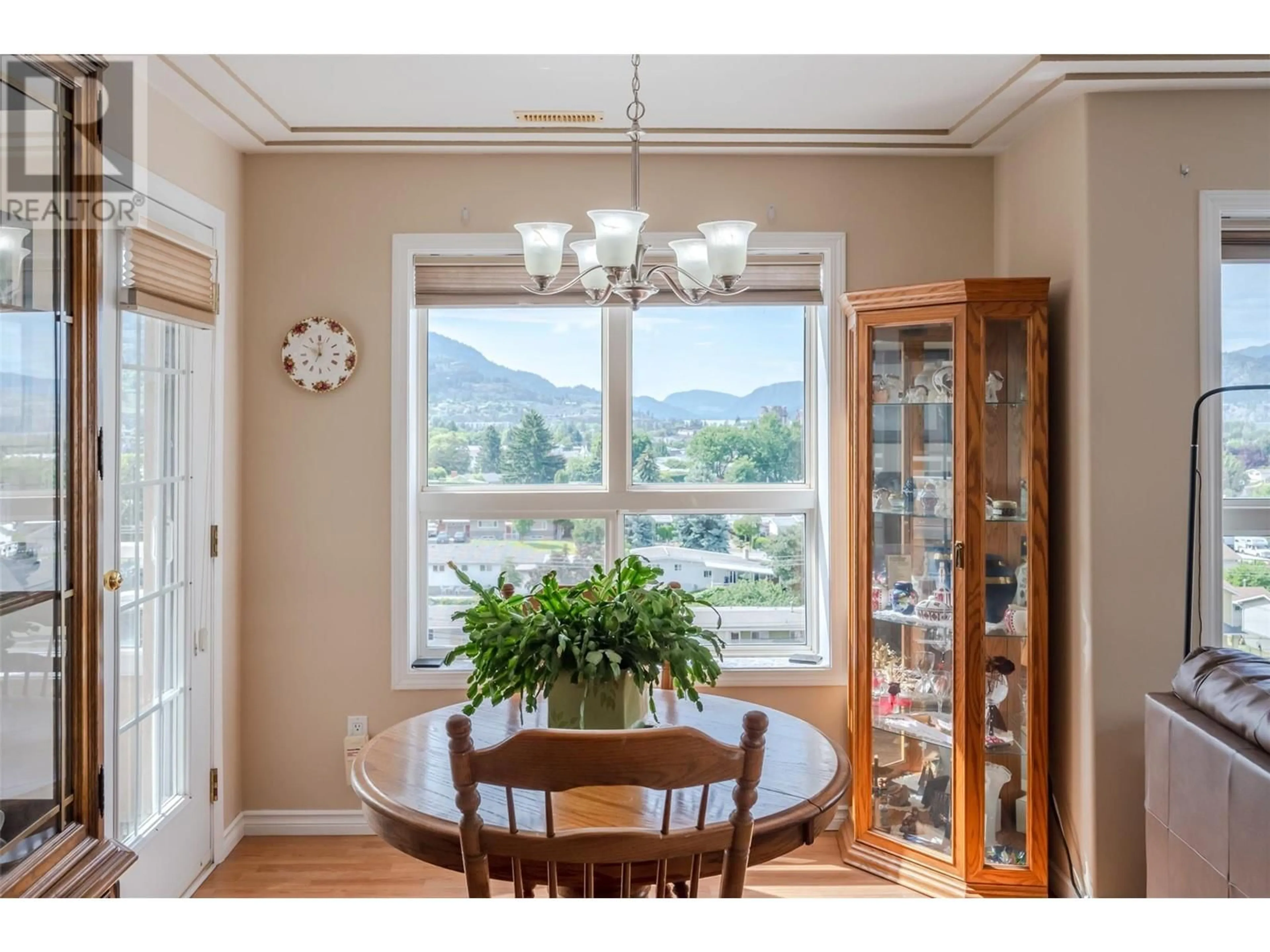 Dining room, wood/laminate floor for 701 - 2275 ATKINSON STREET, Penticton British Columbia V2A8R7
