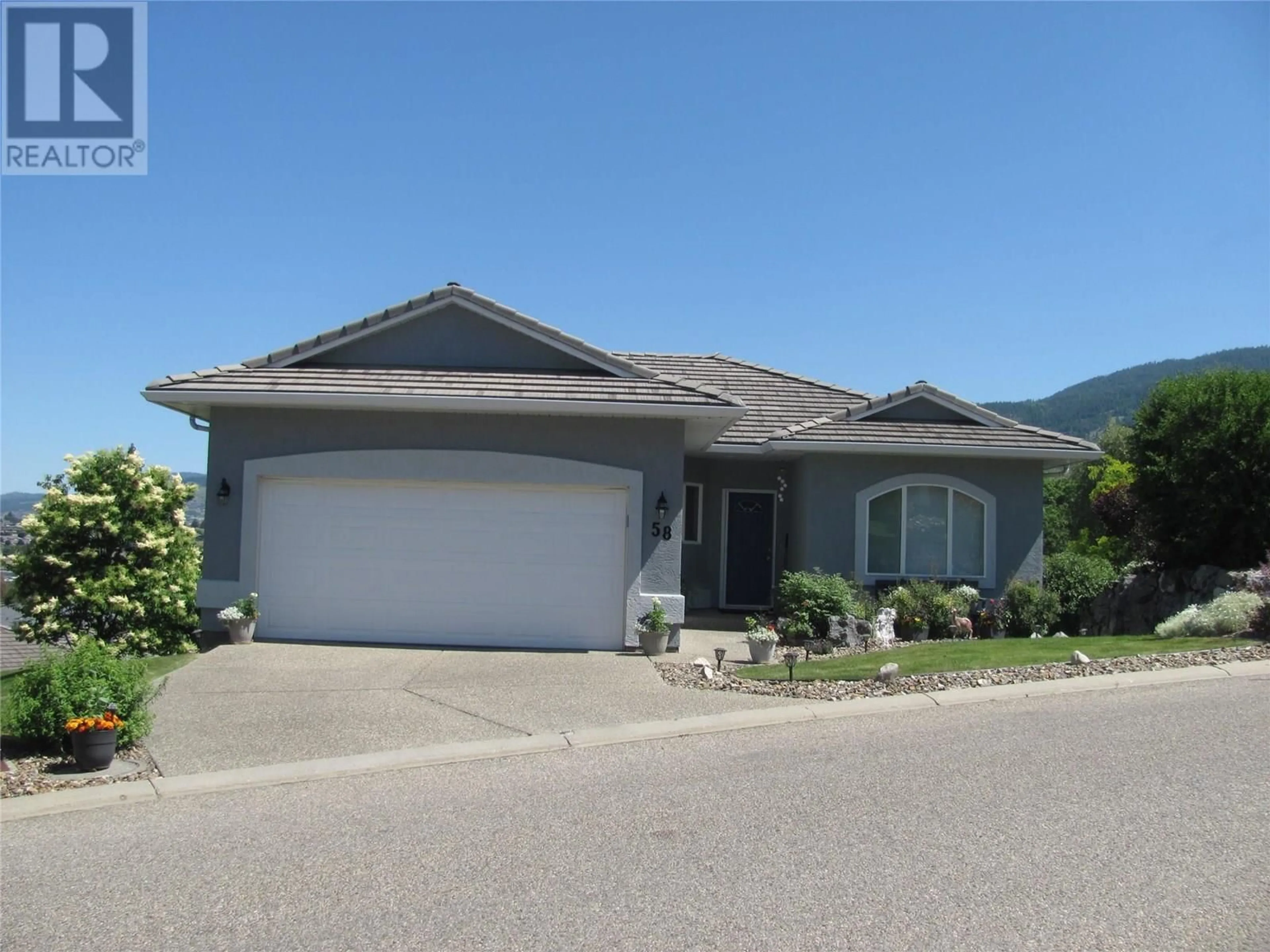 Home with vinyl exterior material, street for 58 - 124 SARSONS ROAD, Vernon British Columbia V1B2T9