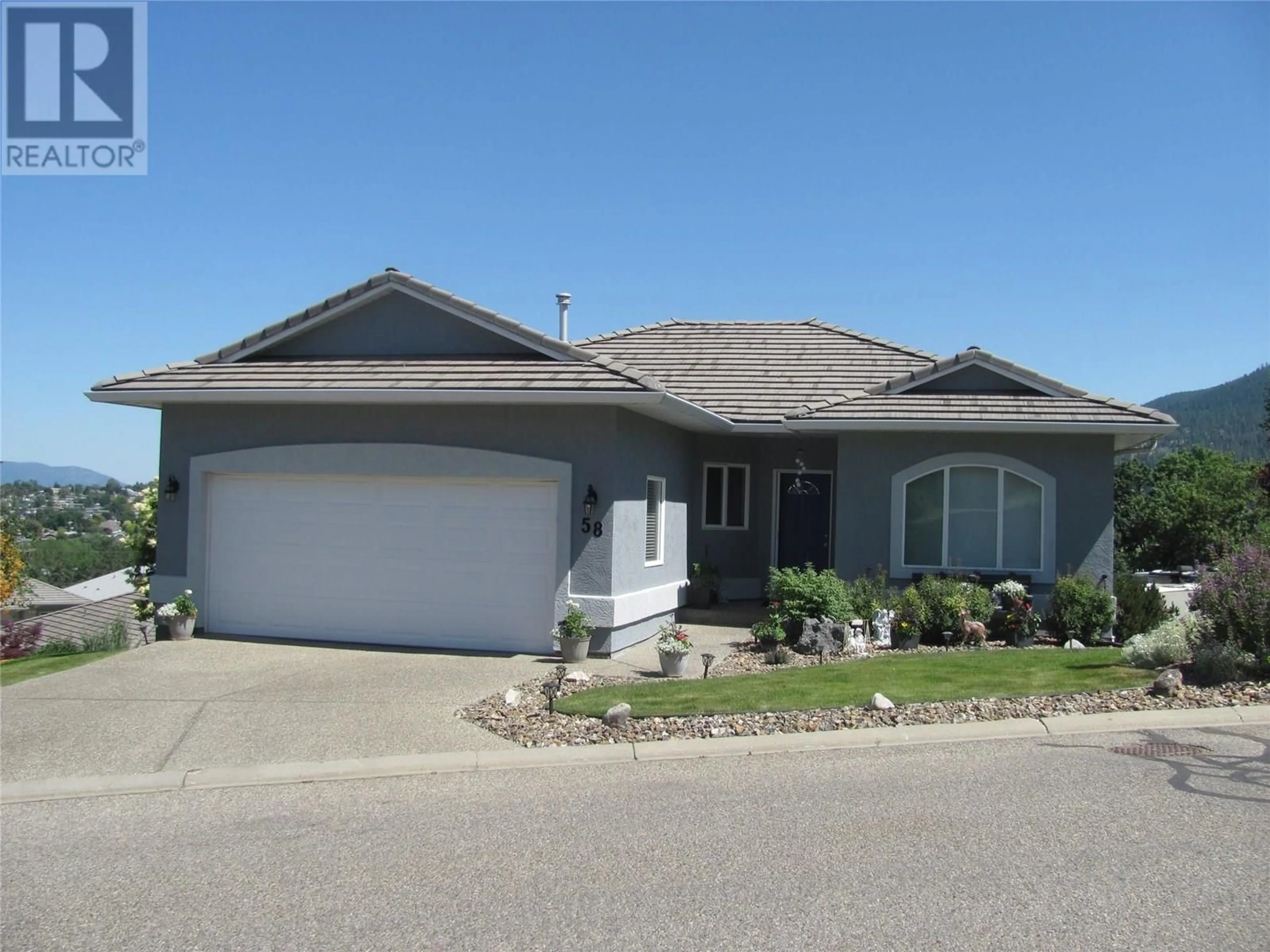Home with vinyl exterior material, street for 58 - 124 SARSONS ROAD, Vernon British Columbia V1B2T9