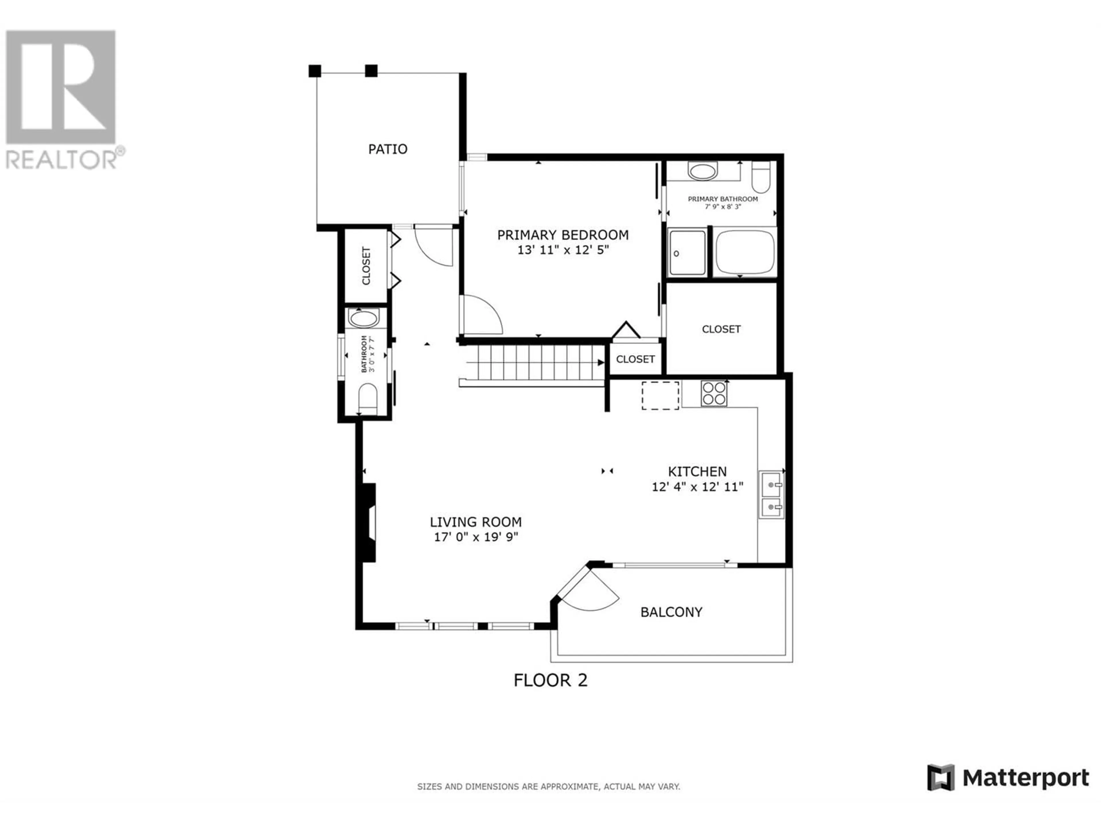 Floor plan for 2 - 700 SOUTH CREST DRIVE, Kelowna British Columbia V1W4X7