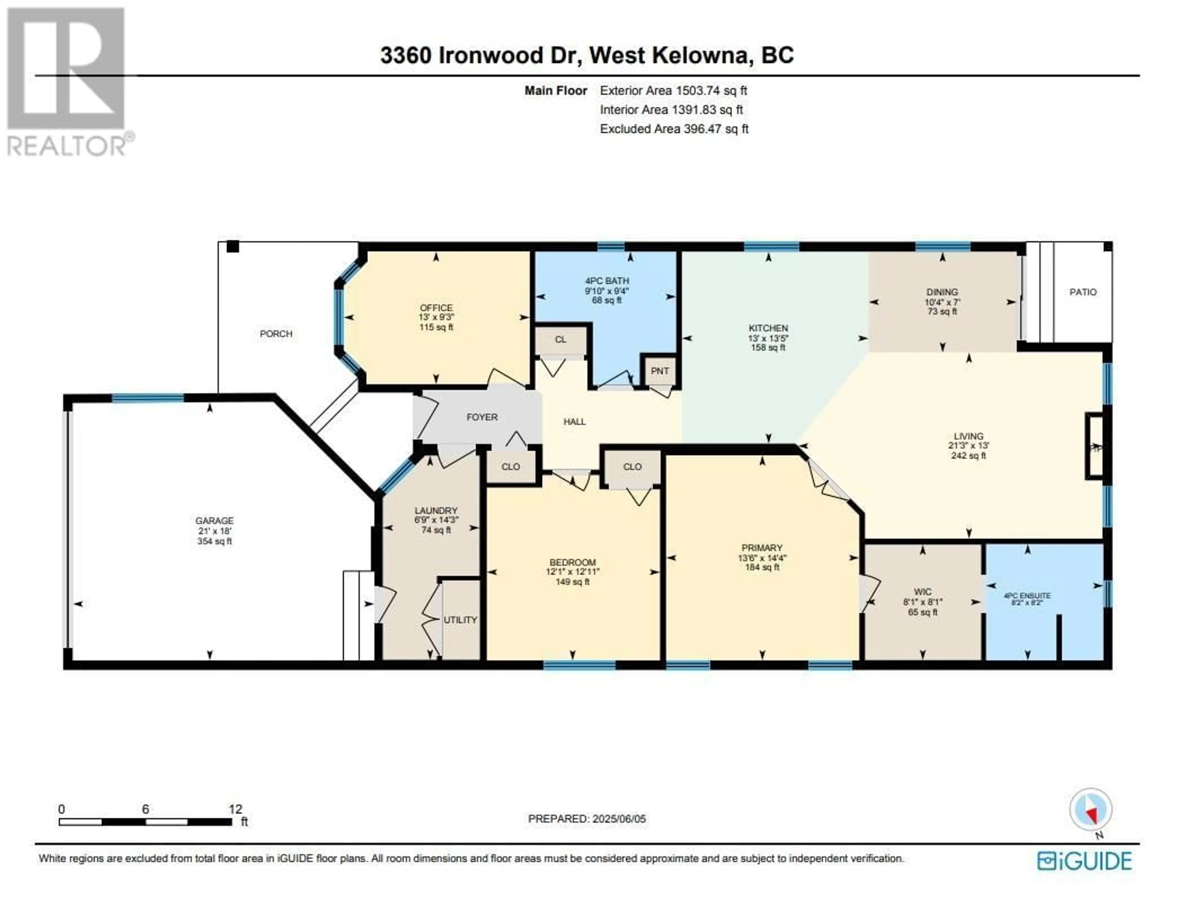 Floor plan for 3360 IRONWOOD DRIVE, Westbank British Columbia V4T0A9