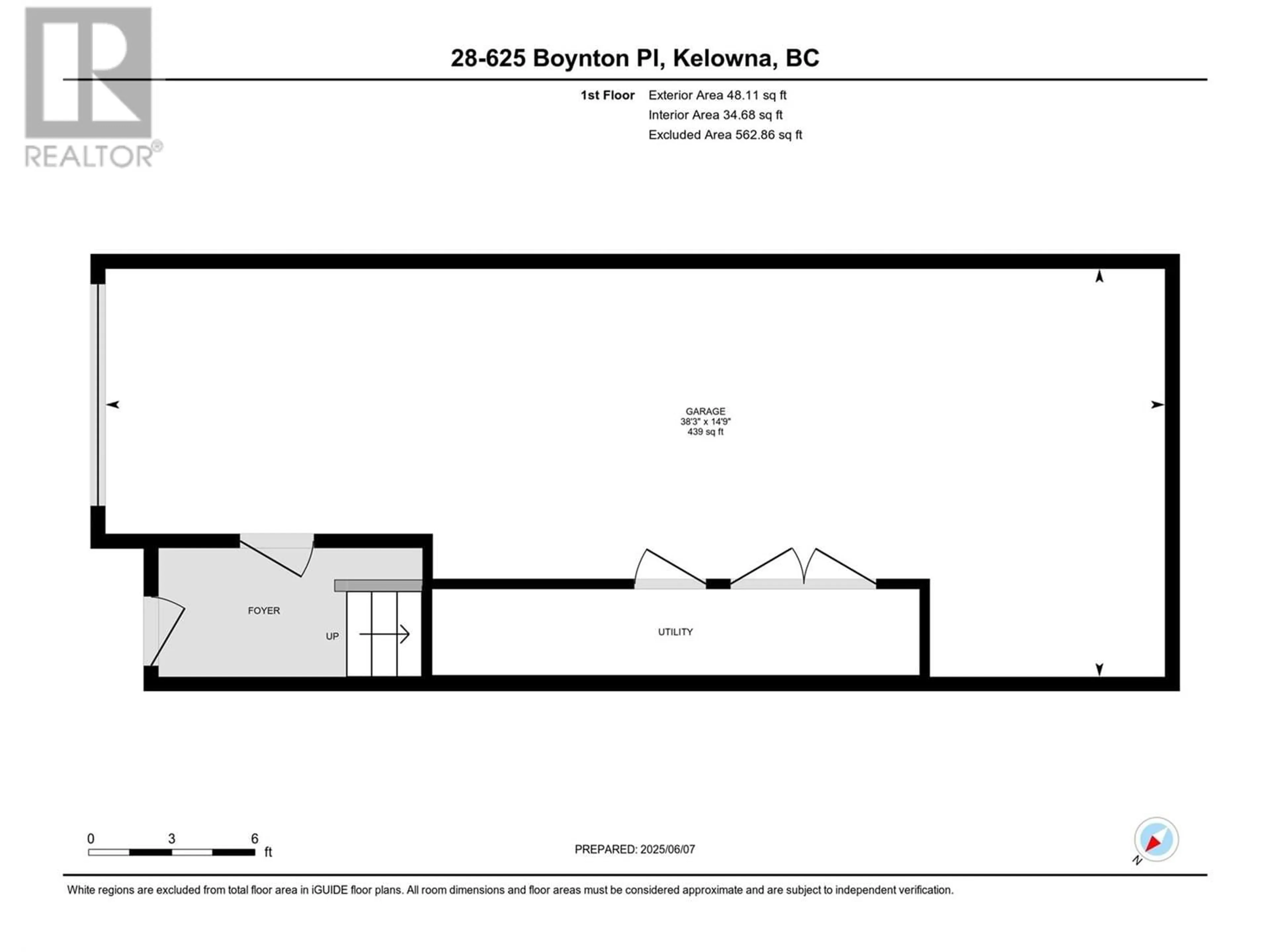 Floor plan for 28 - 625 BOYNTON PLACE, Kelowna British Columbia V1V3B5