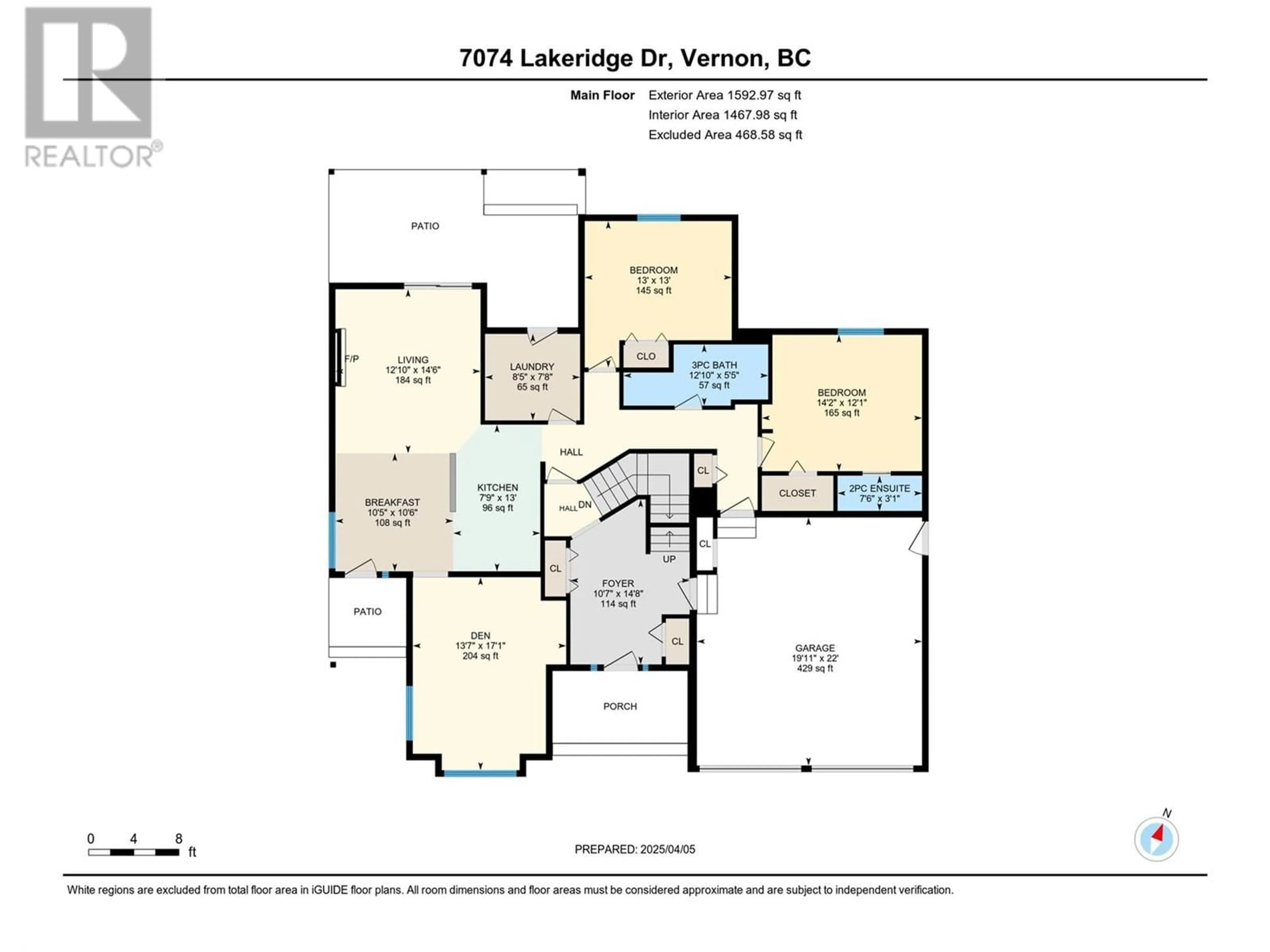 Floor plan for 7074 LAKERIDGE DRIVE, Vernon British Columbia V1H1P3