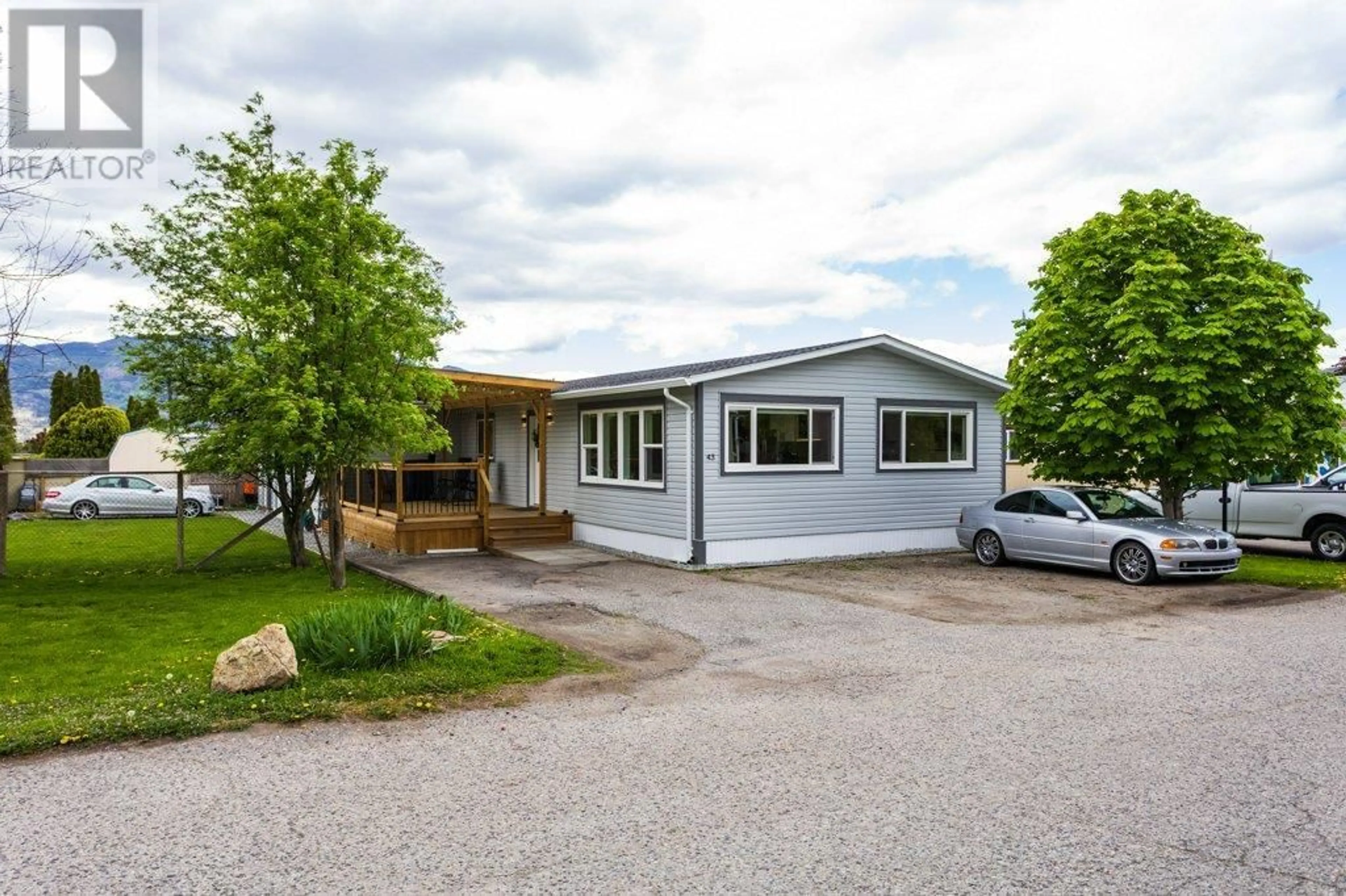 Home with vinyl exterior material, street for 43 - 2005 BOUCHERIE ROAD, West Kelowna British Columbia V4T1R4
