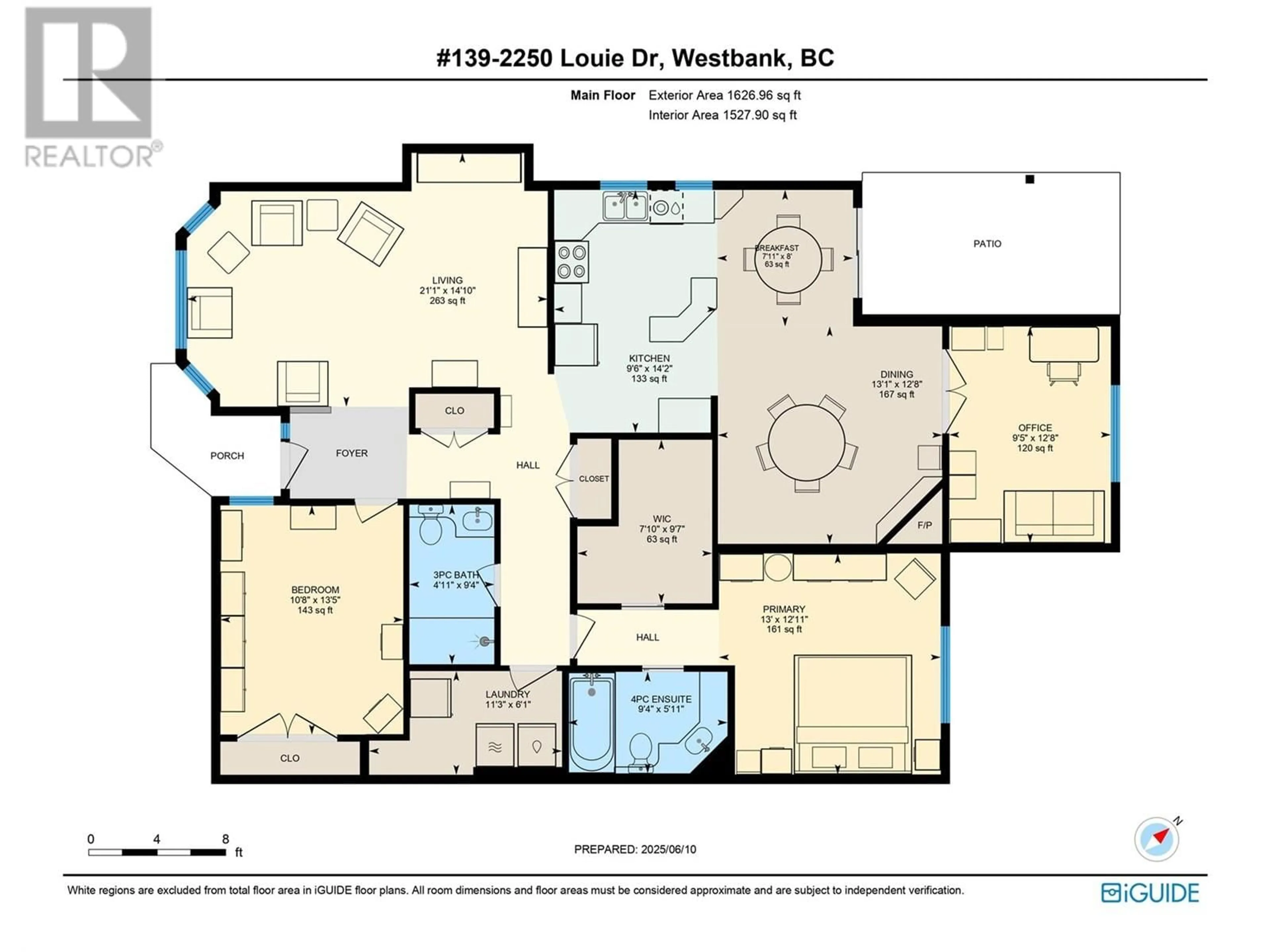 Floor plan for 139 - 2250 LOUIE DRIVE, Westbank British Columbia V4T2M6