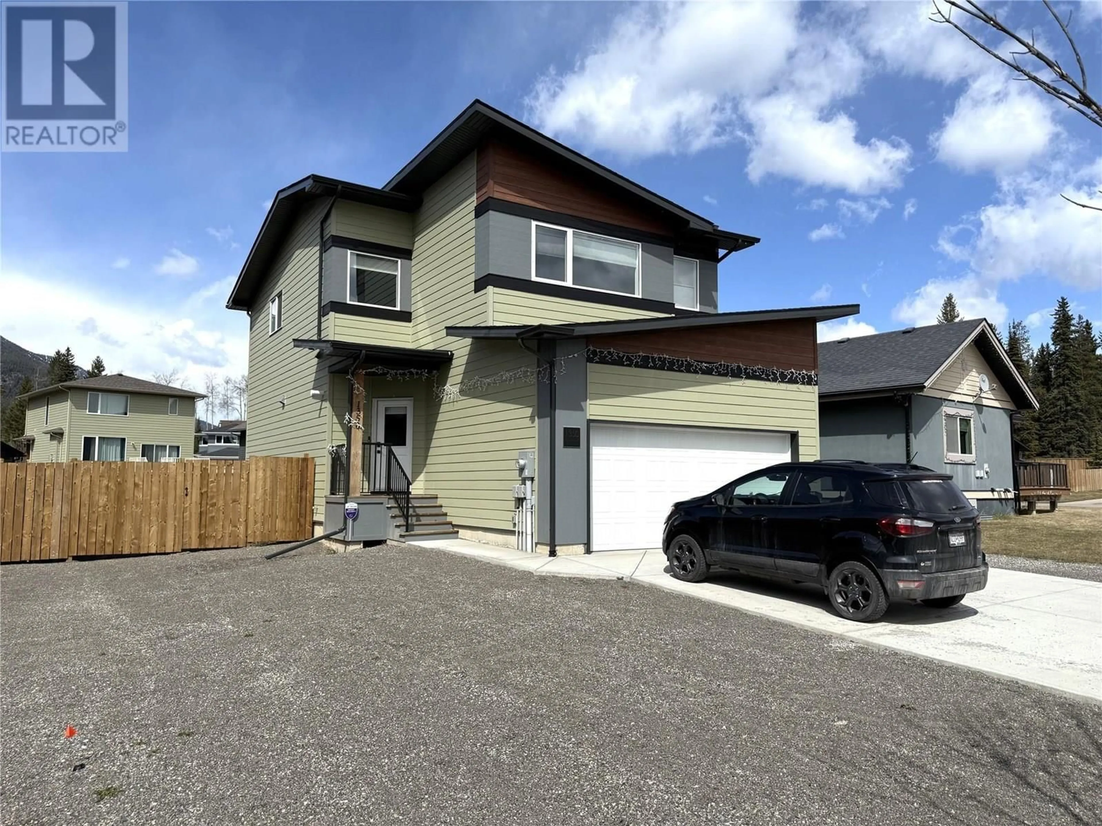 Home with vinyl exterior material, street for 1350 CHERRYWOOD BOULEVARD, Sparwood British Columbia V0B2G2