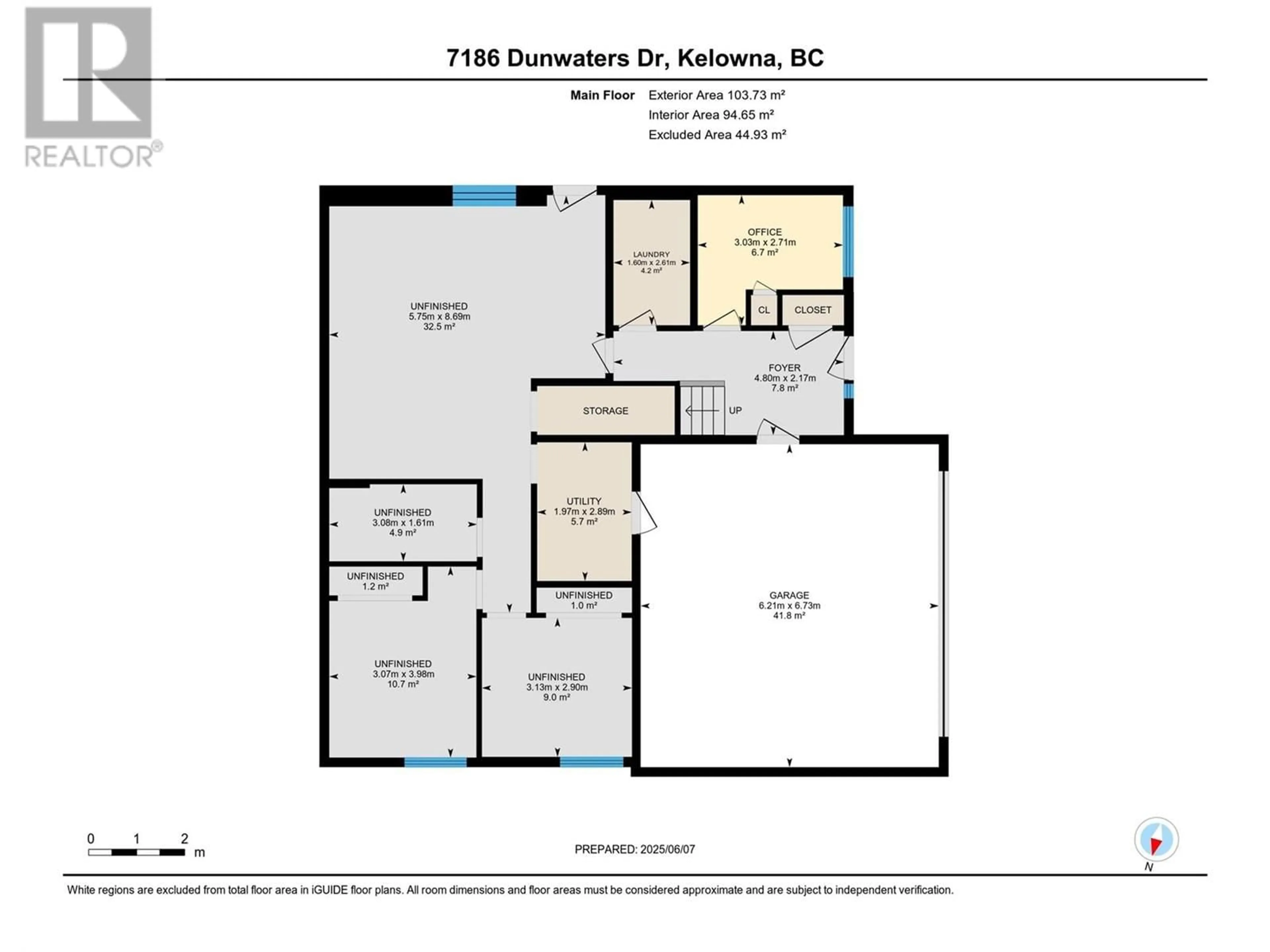 Floor plan for 7186 DUNWATERS ROAD, Kelowna British Columbia V1Z3W5