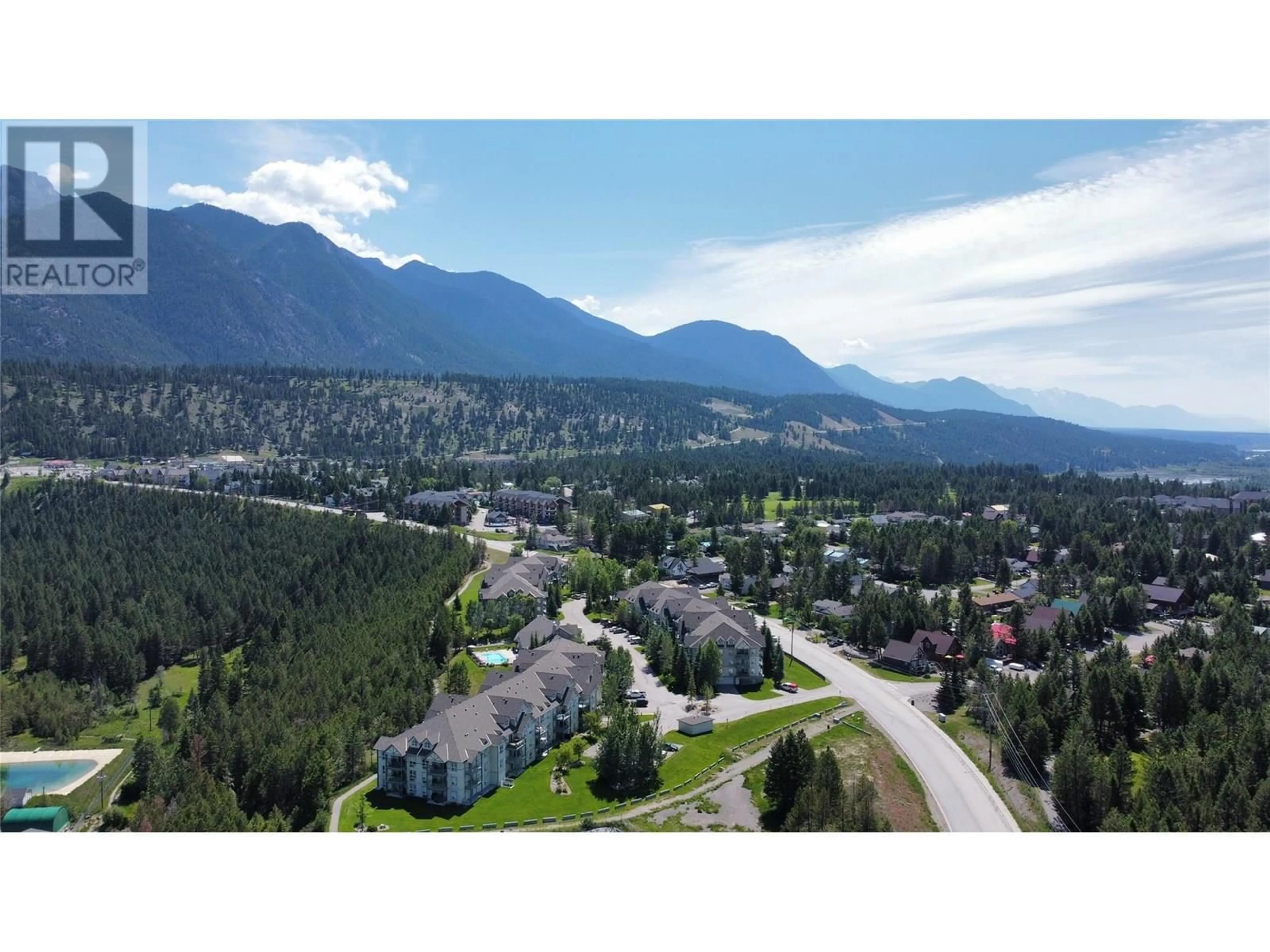A pic from outside/outdoor area/front of a property/back of a property/a pic from drone, mountain view for 209 - 4769 FORSTERS LANDING ROAD, Radium Hot Springs British Columbia V0A1M0