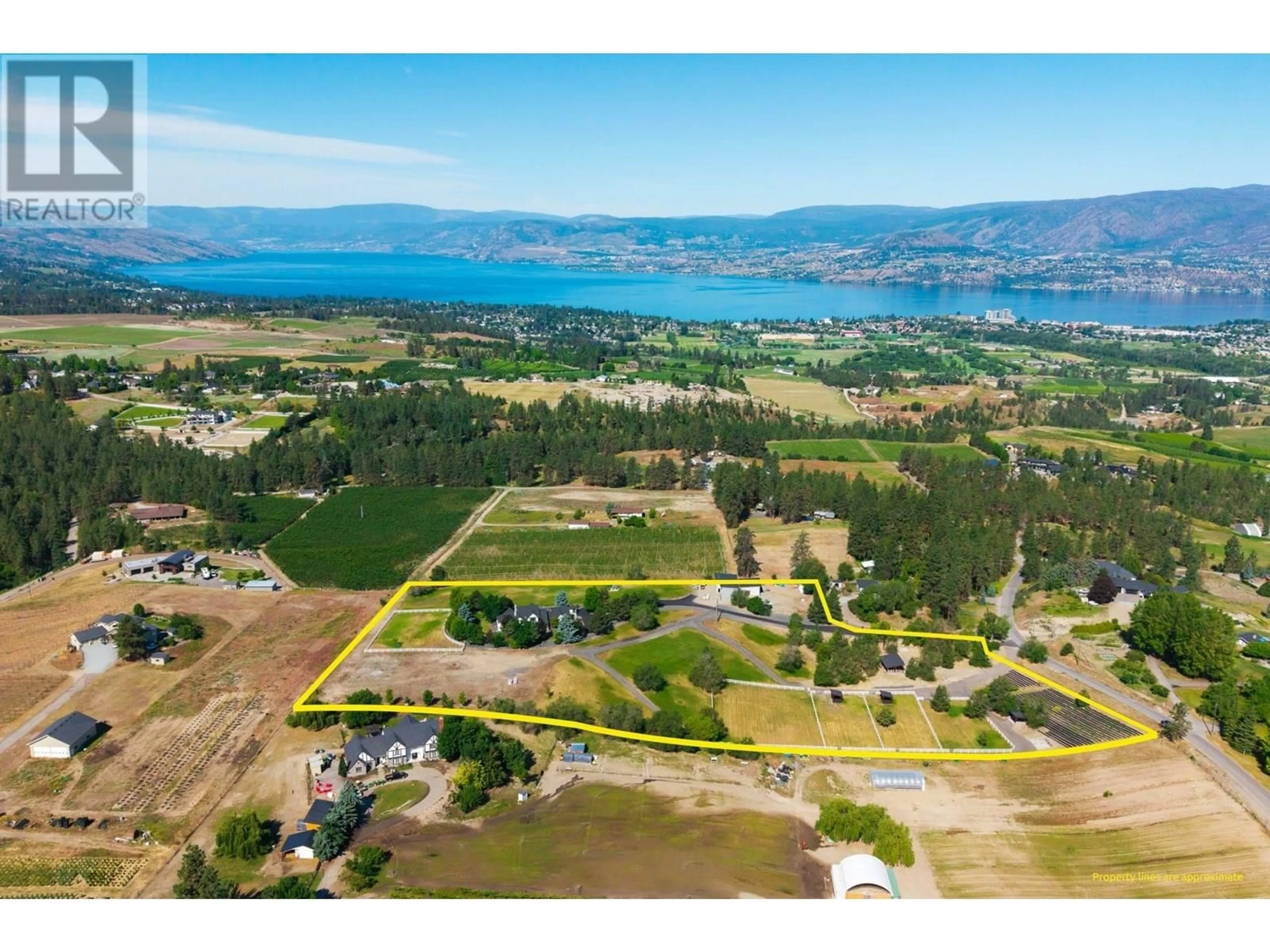 A pic from outside/outdoor area/front of a property/back of a property/a pic from drone, water/lake/river/ocean view for 2375 GRANTHAM ROAD, Kelowna British Columbia V1W4B7