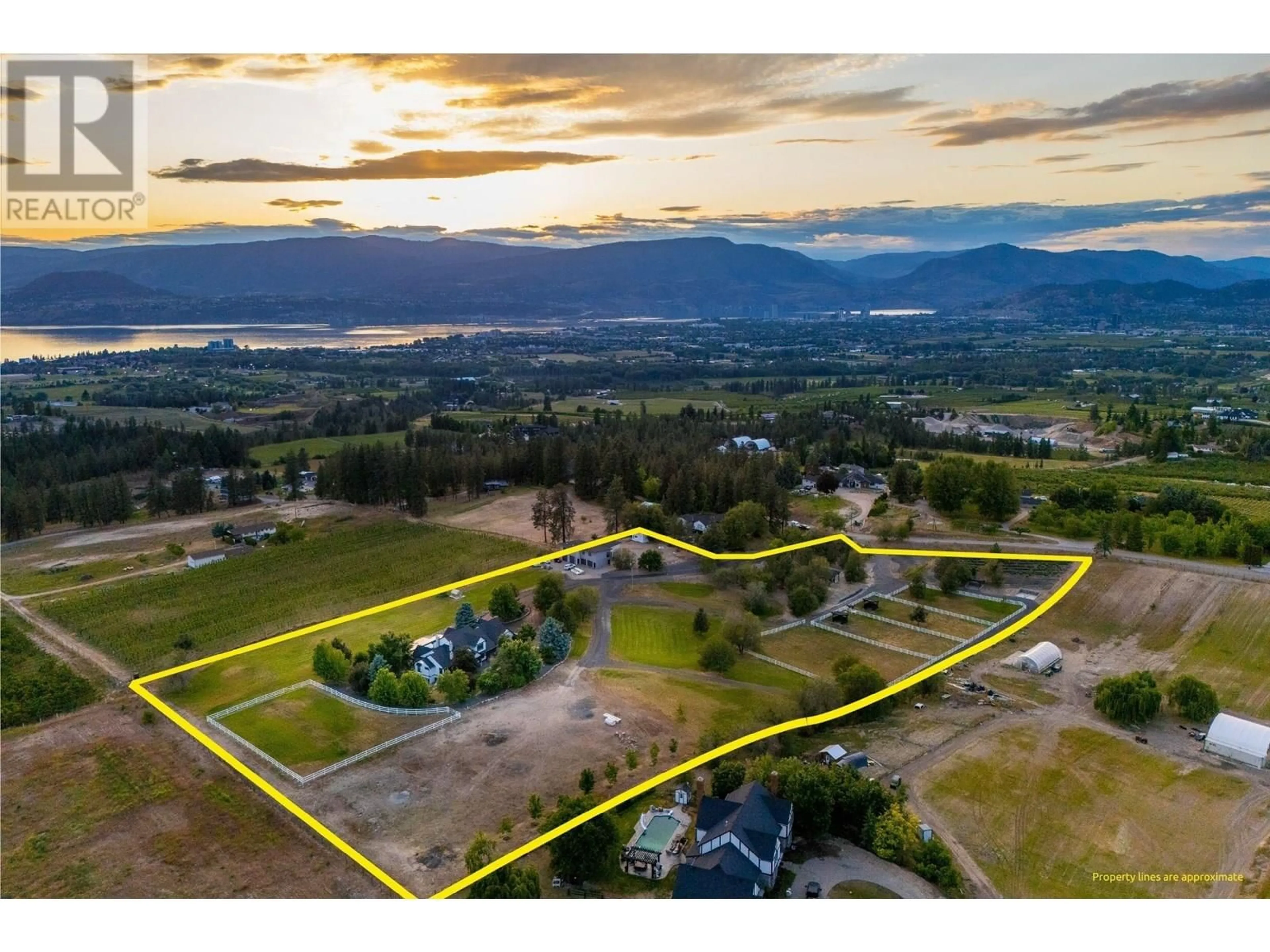 A pic from outside/outdoor area/front of a property/back of a property/a pic from drone, water/lake/river/ocean view for 2375 GRANTHAM ROAD, Kelowna British Columbia V1W4B7