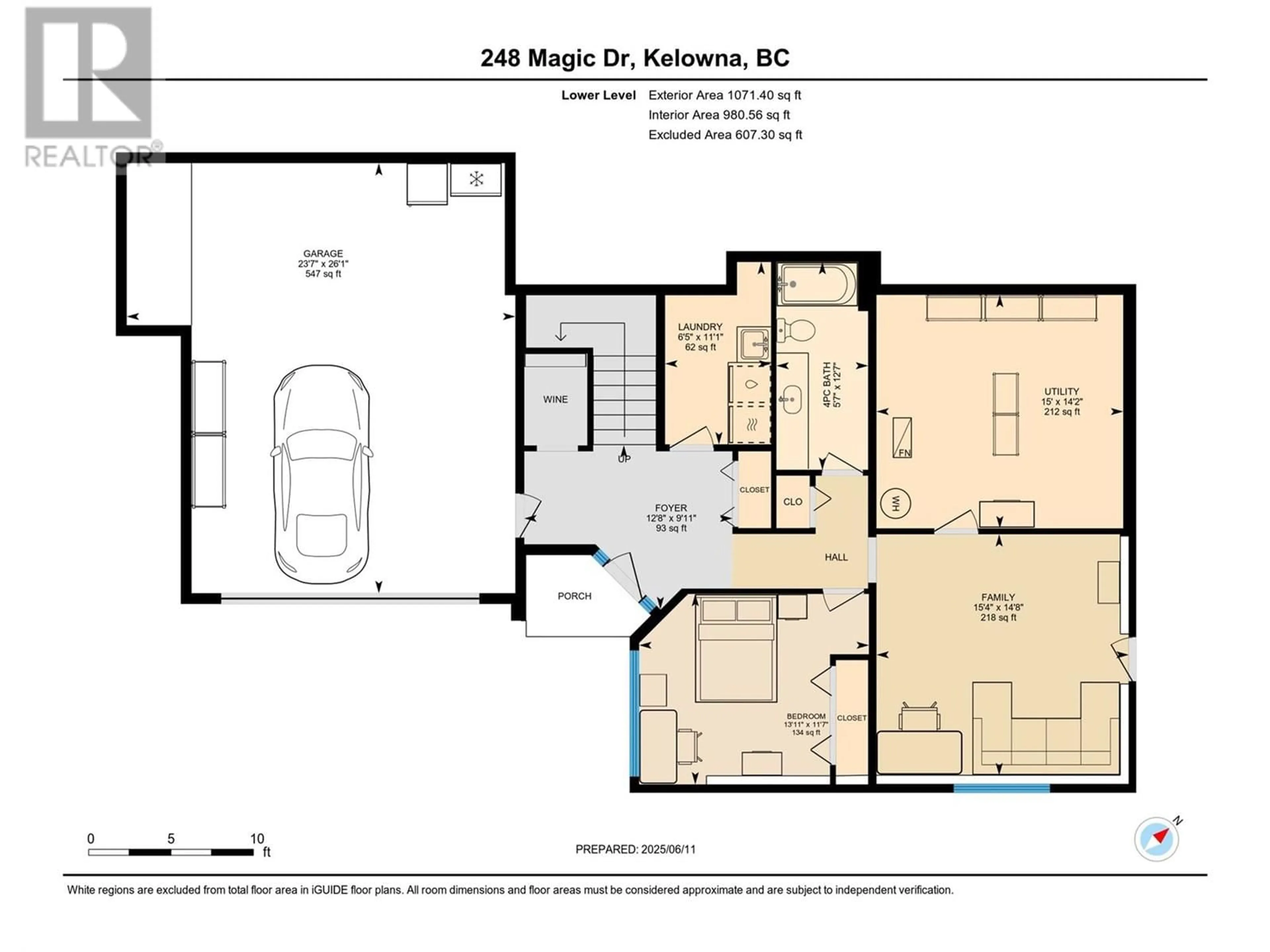 Floor plan for 248 MAGIC DRIVE, Kelowna British Columbia V1V1N2
