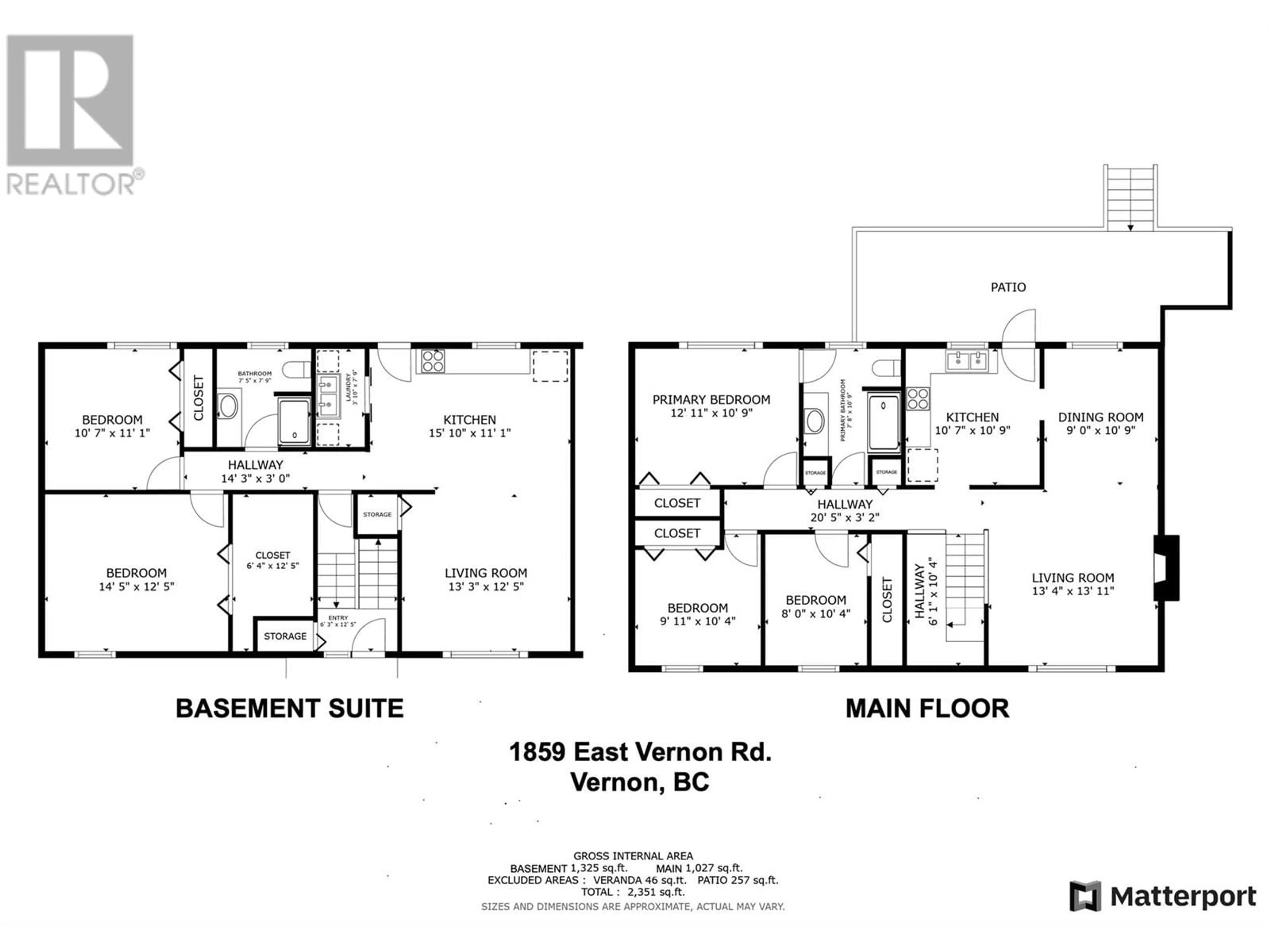 Floor plan for 1859 EAST VERNON ROAD, Vernon British Columbia V1B3A7